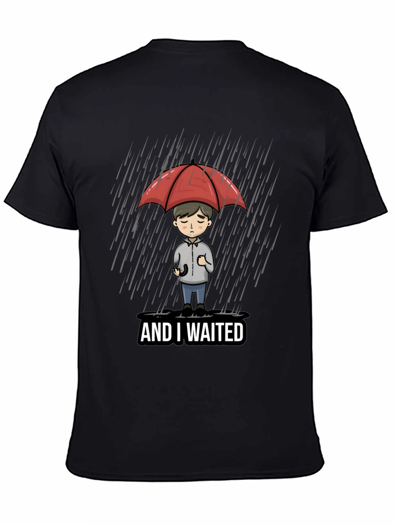 Sad Waiting Cartoon T-Shirt