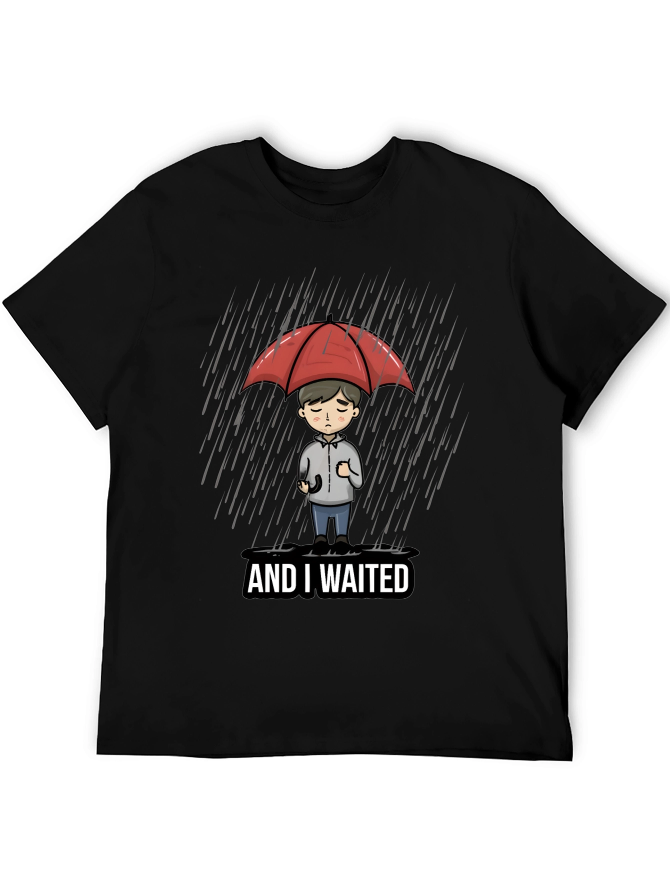 Sad Waiting Cartoon T-Shirt