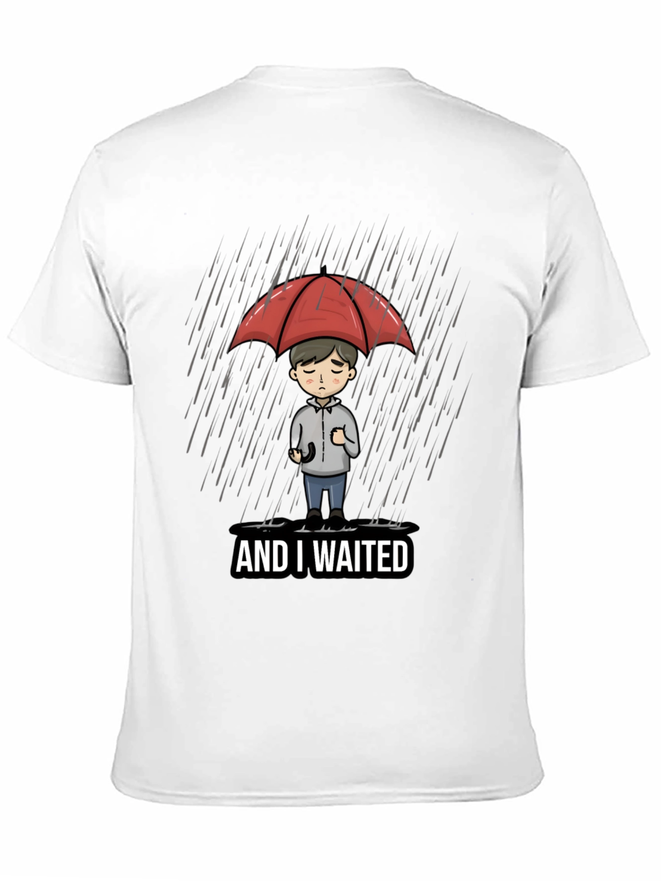 Sad Waiting Cartoon T-Shirt
