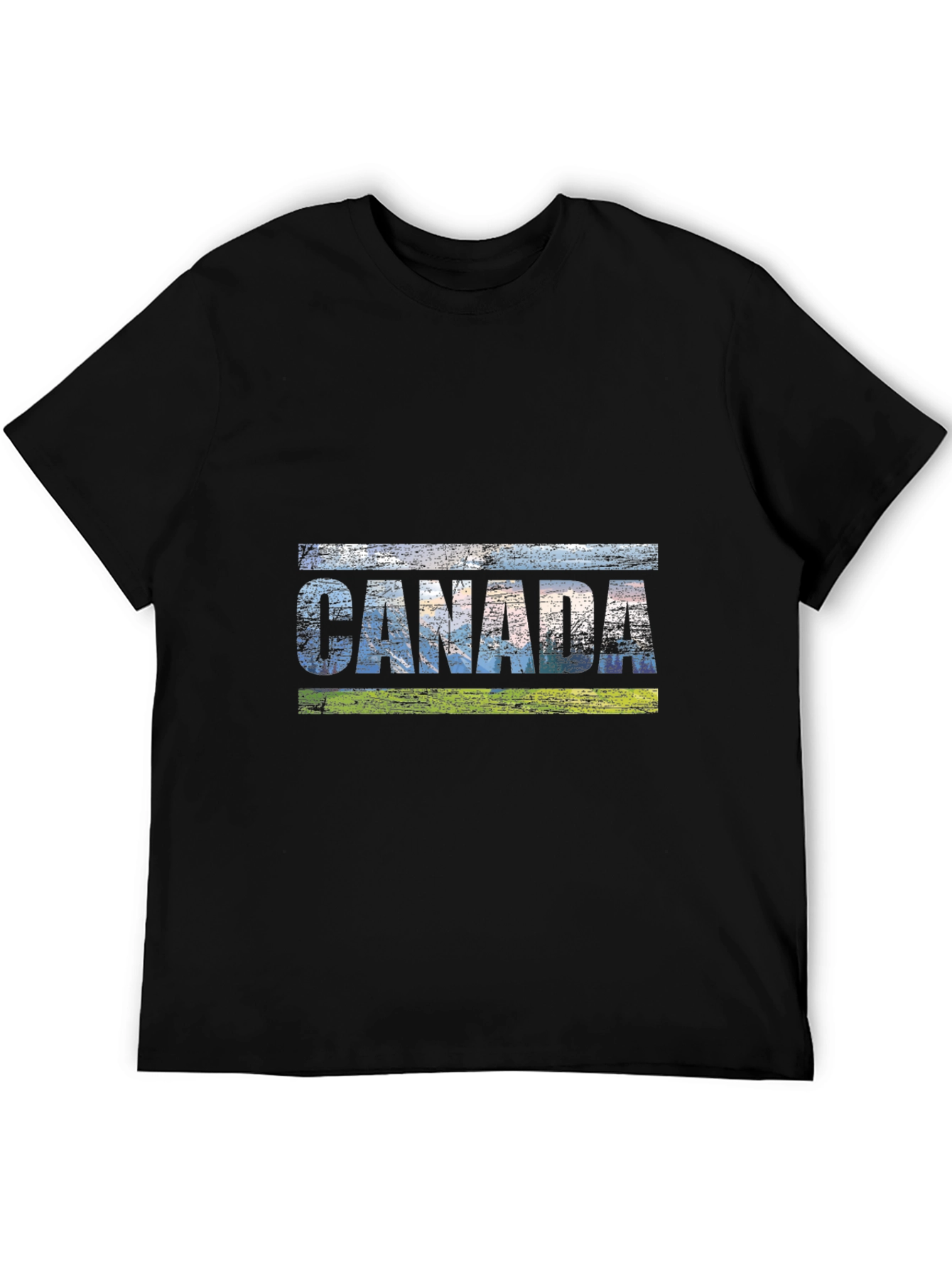 Canada Graphic Tee - Distressed Style Black T-Shirt