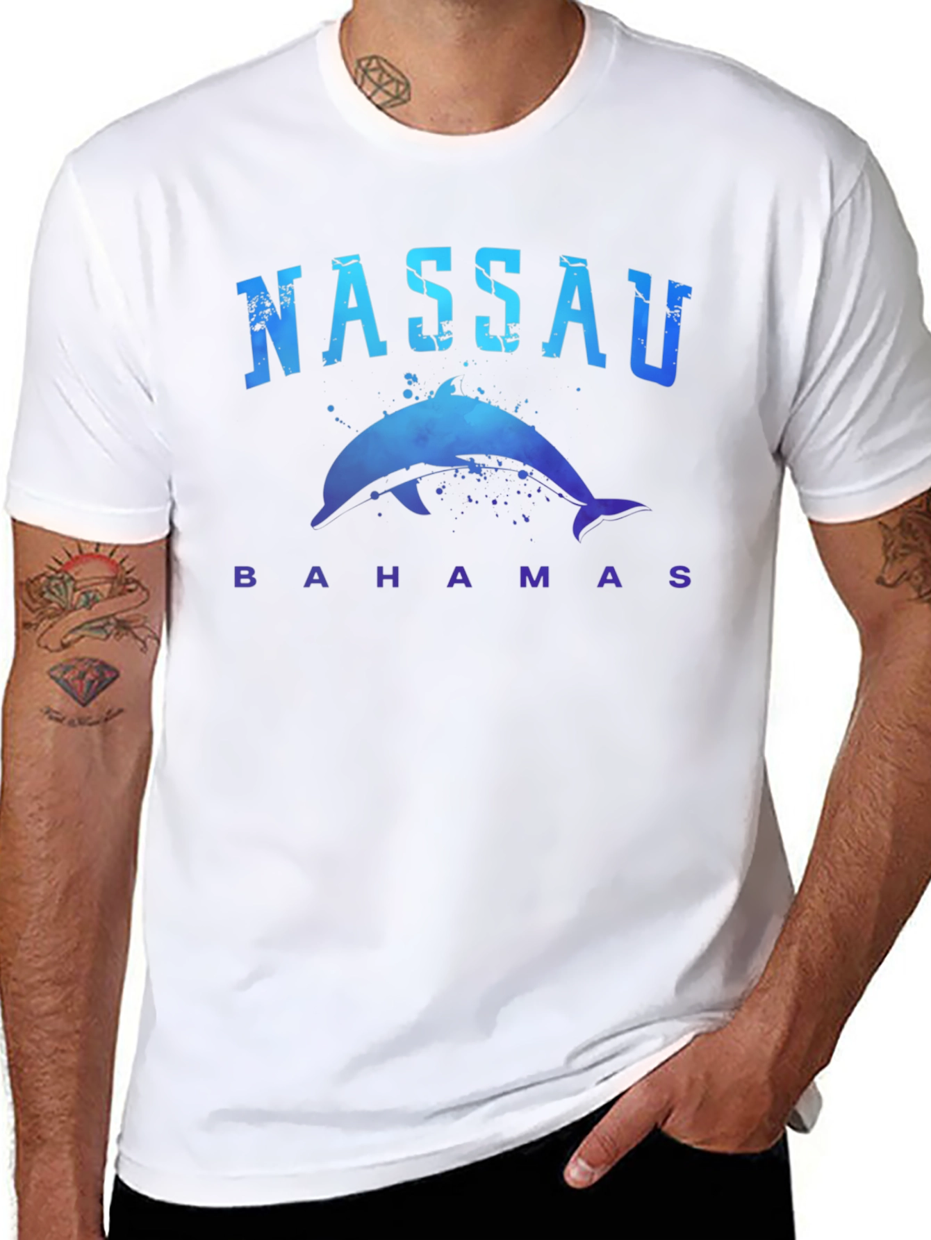 Nassau Bahamas Dolphin Graphic T-Shirt
