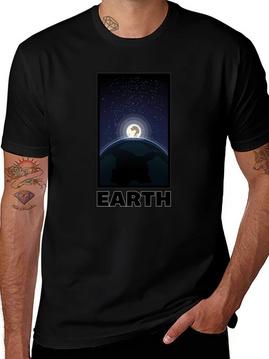 Earth Graphic T-Shirt - Night Sky Design