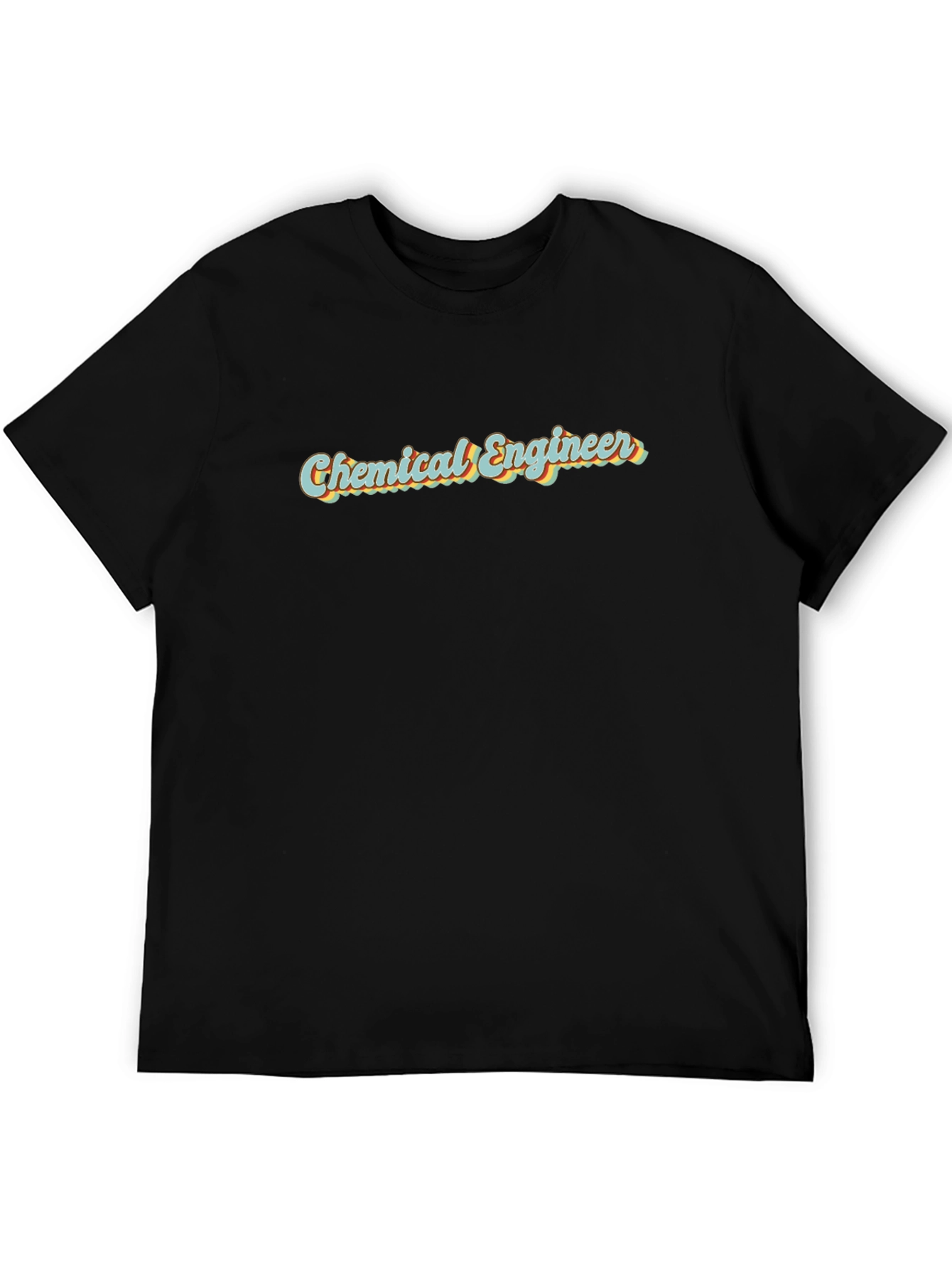 Chemical Engineer Retro T-Shirt - Black Cotton Tee