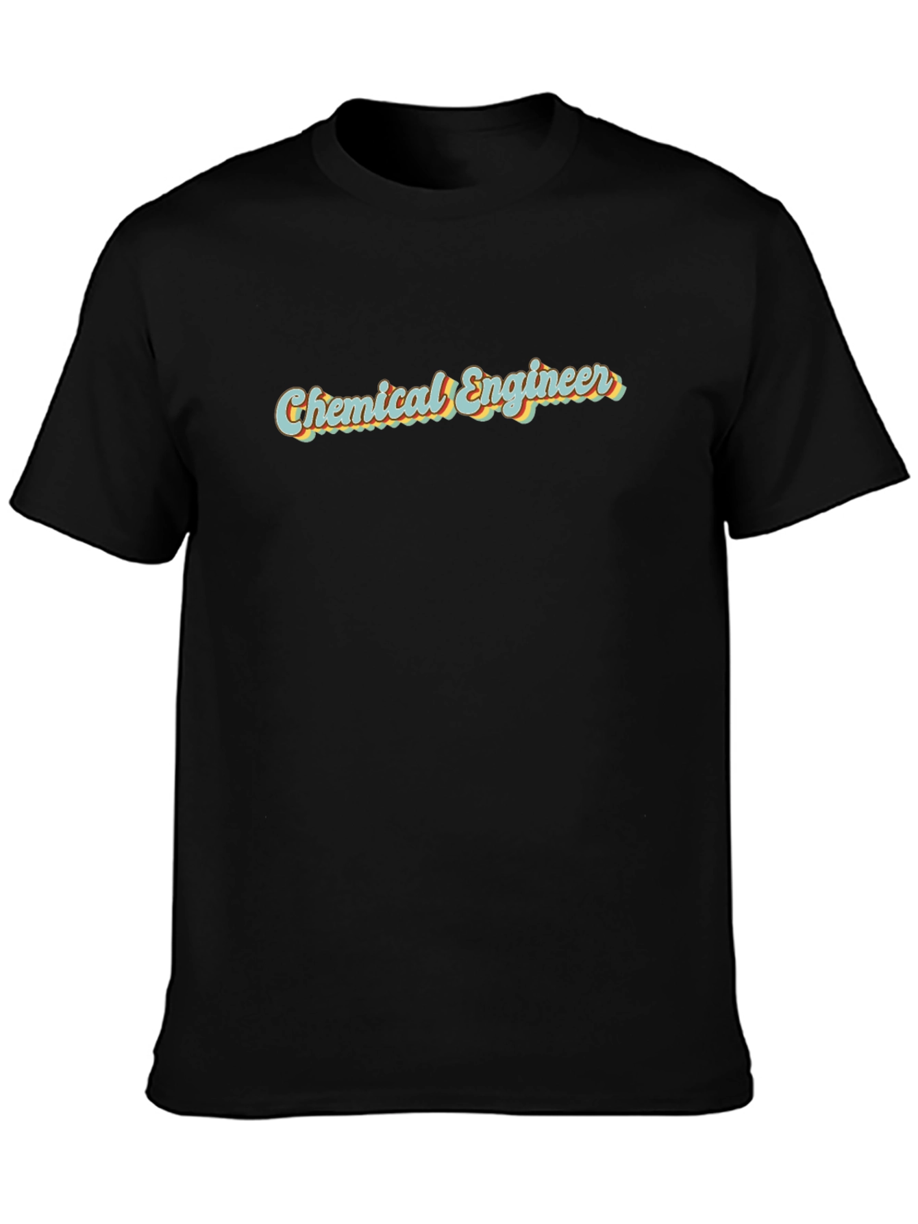 Chemical Engineer Retro T-Shirt - Black Cotton Tee