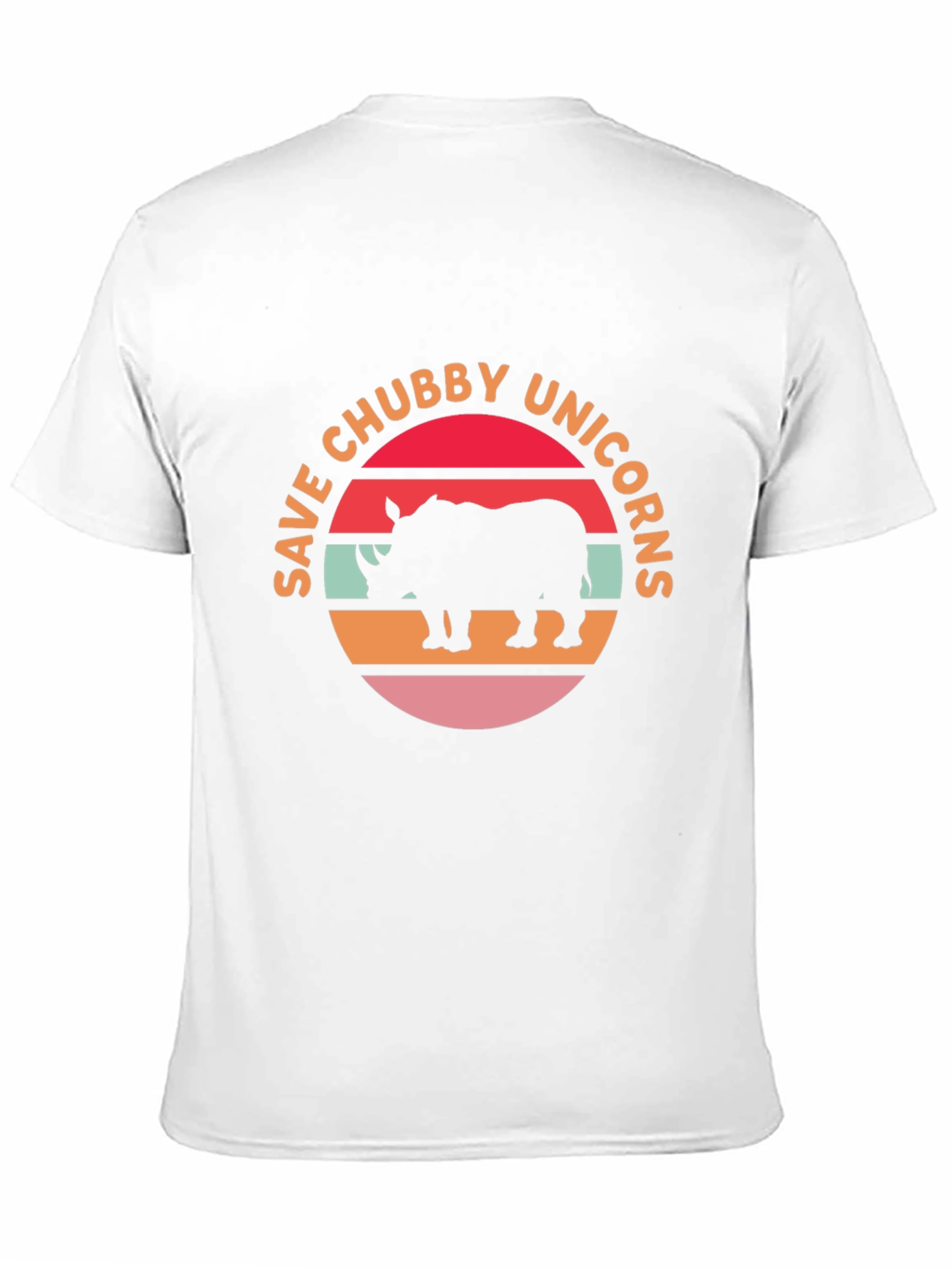 Save Chubby Unicorns Retro Graphic T-Shirt