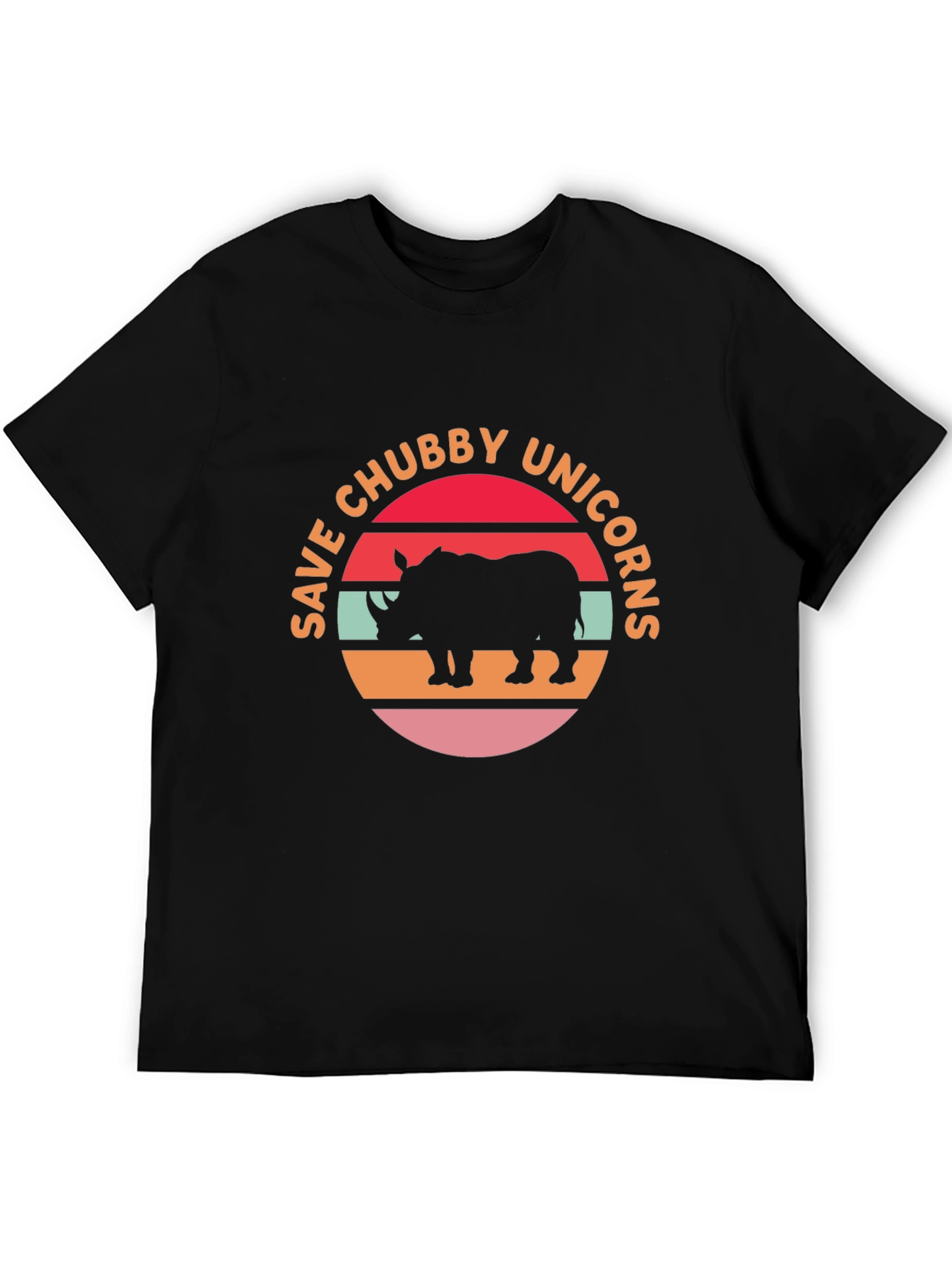 Save Chubby Unicorns Retro Graphic T-Shirt
