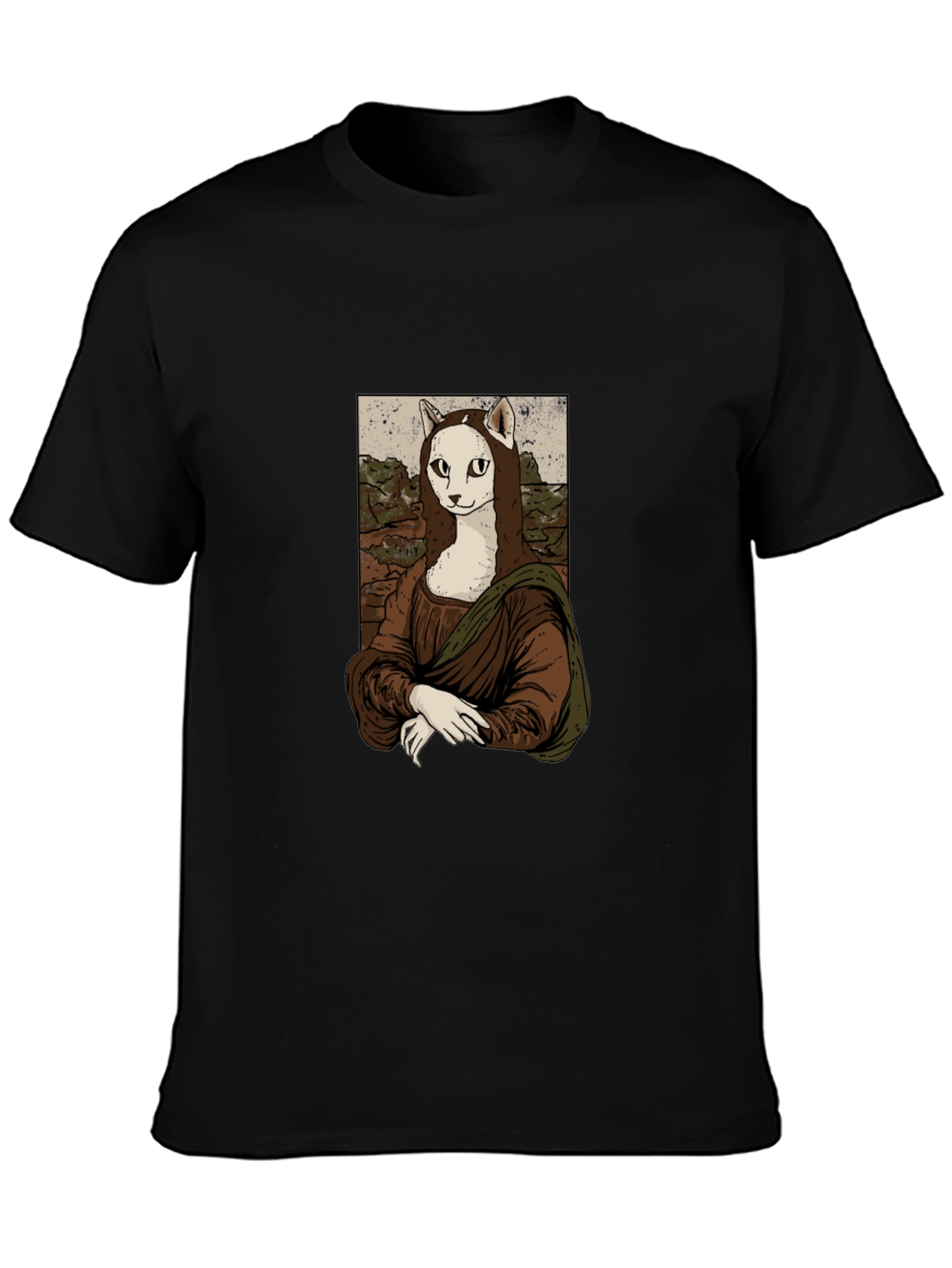 Mona Lisa Cat T-Shirt - Unique Graphic Tee