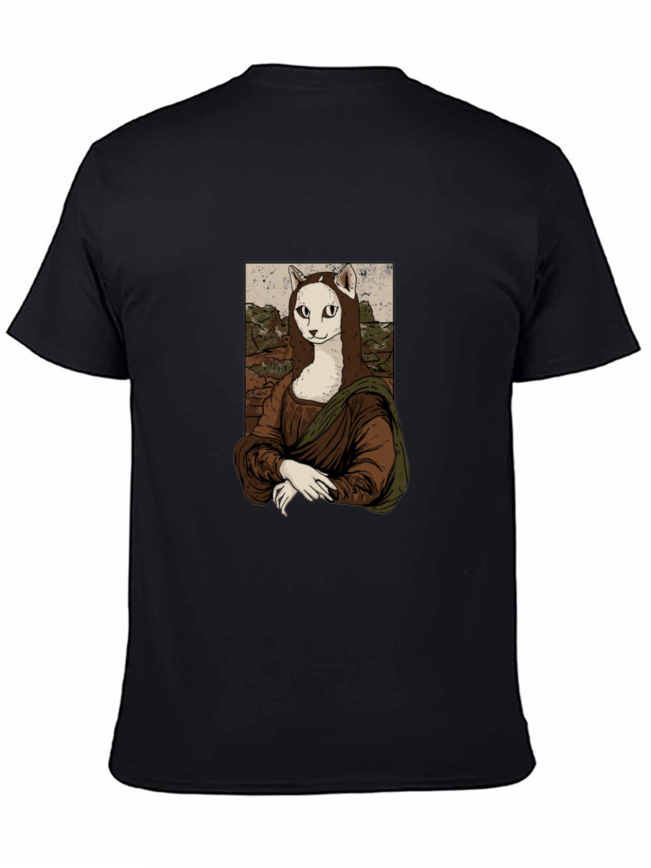 Mona Lisa Cat T-Shirt - Unique Graphic Tee