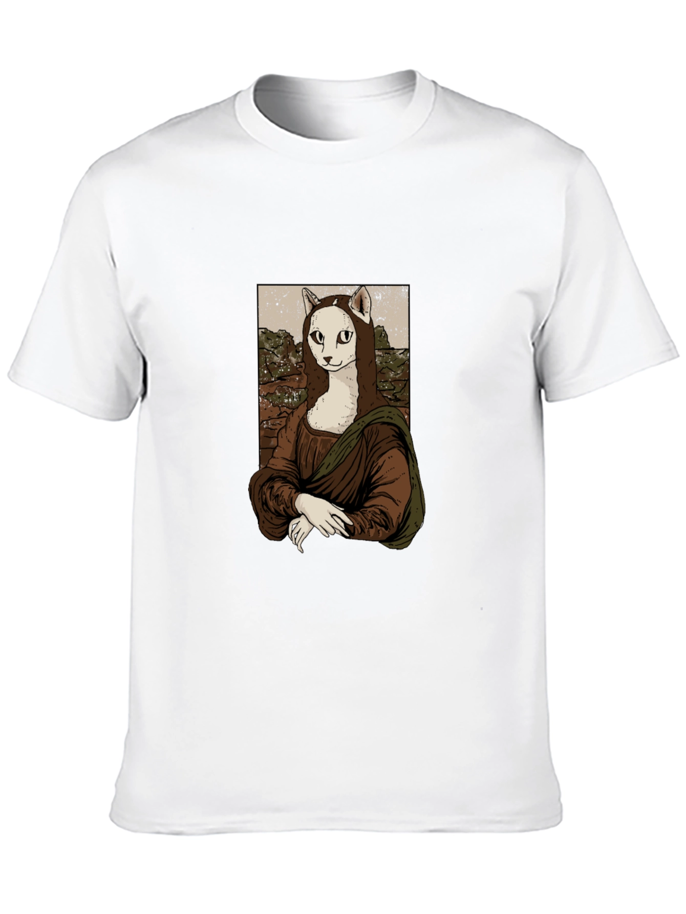 Mona Lisa Cat T-Shirt - Unique Graphic Tee