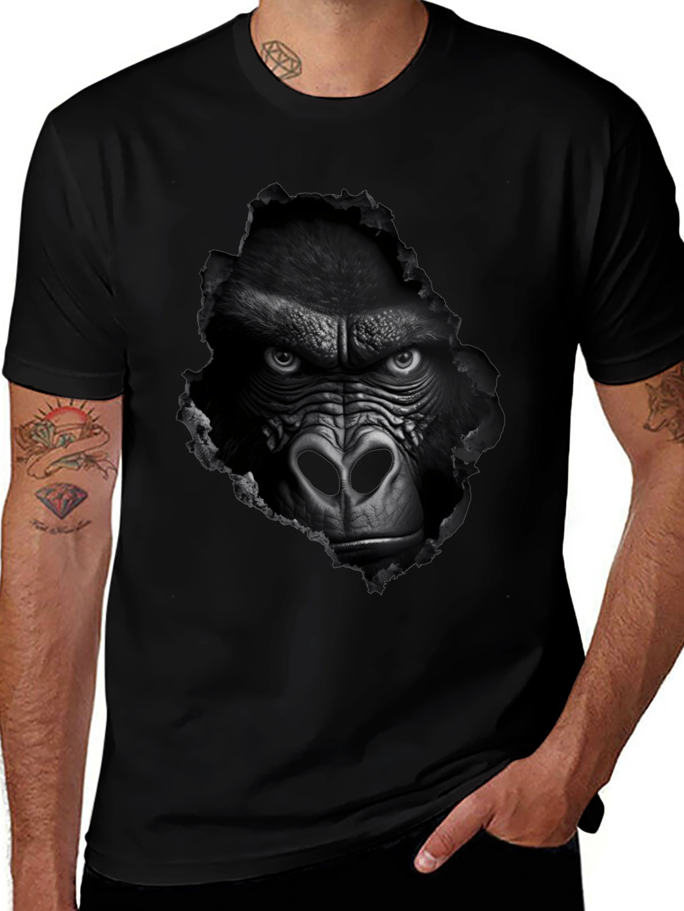 Gorilla Graphic Tee - Mens Black T-Shirt