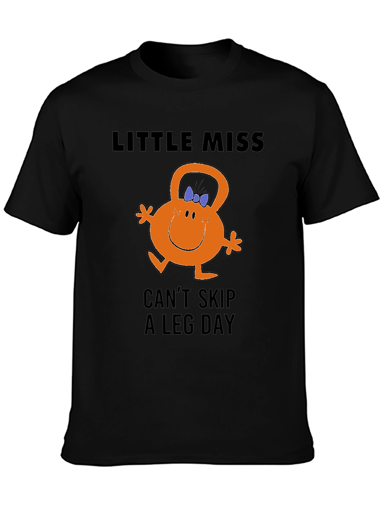 Little Miss Cant Skip Leg Day Black T-Shirt