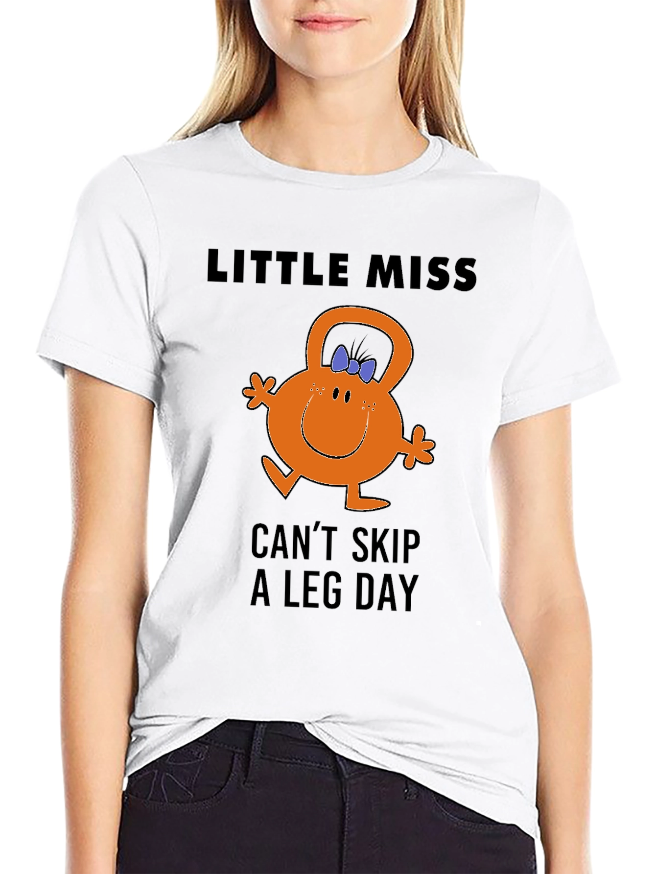 Little Miss Cant Skip Leg Day Black T-Shirt