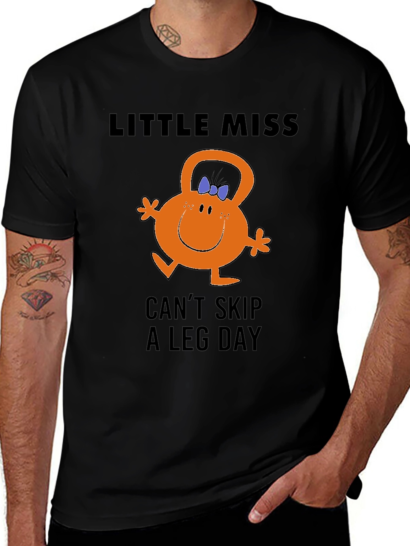 Little Miss Cant Skip Leg Day Black T-Shirt