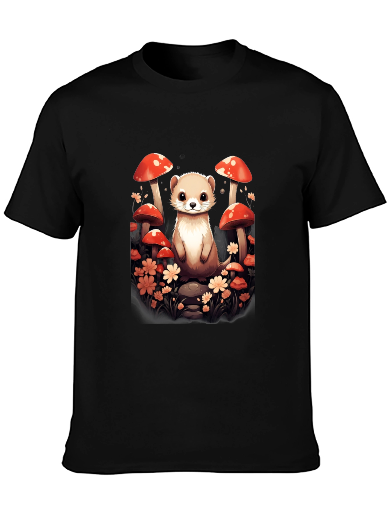 Mushroom Ferret Graphic Tee