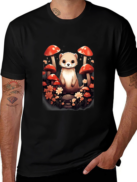 Mushroom Ferret Graphic Tee