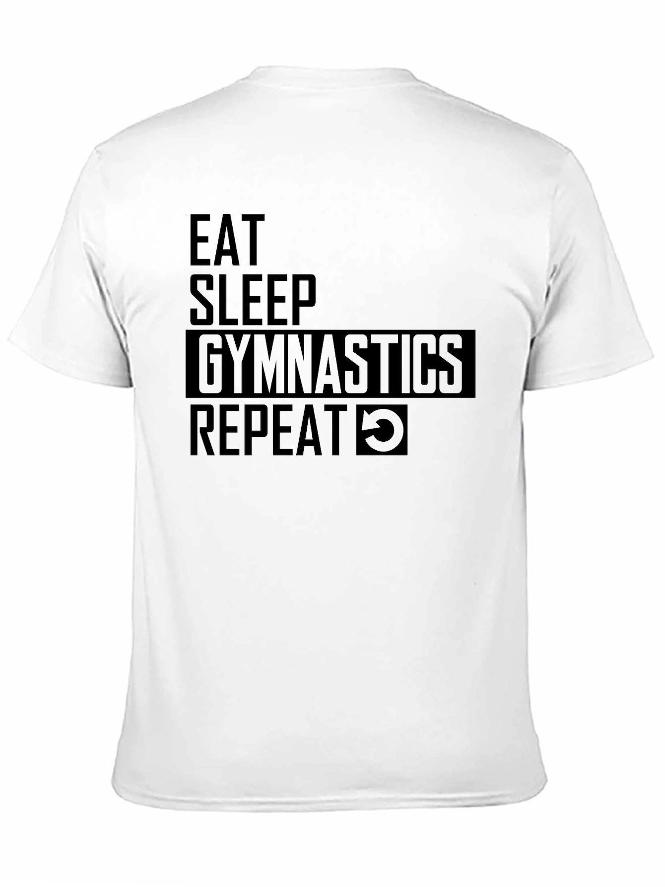 Eat Sleep Gymnastics Repeat Black T-Shirt