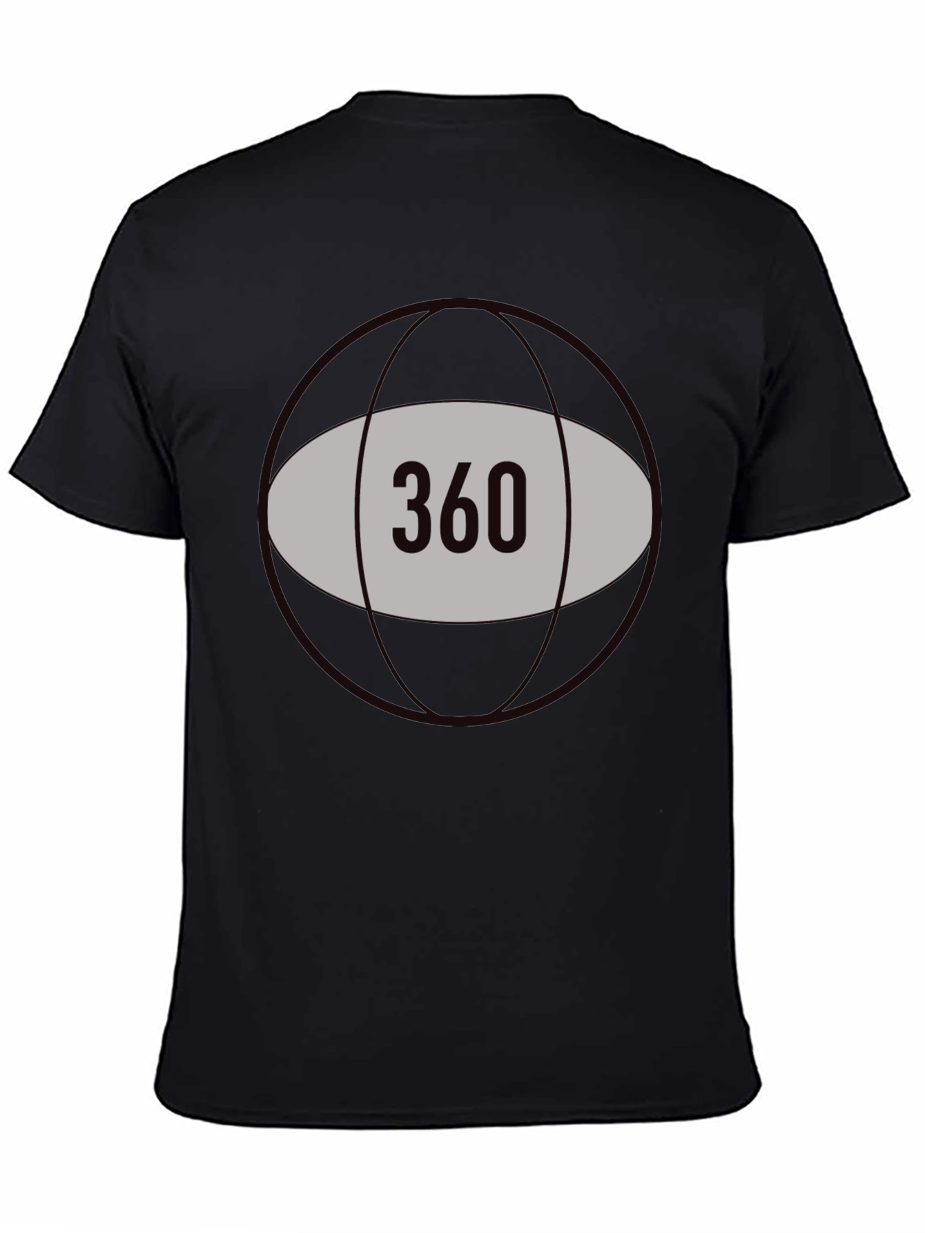 360 Graphic Tee - Black Cotton Blend