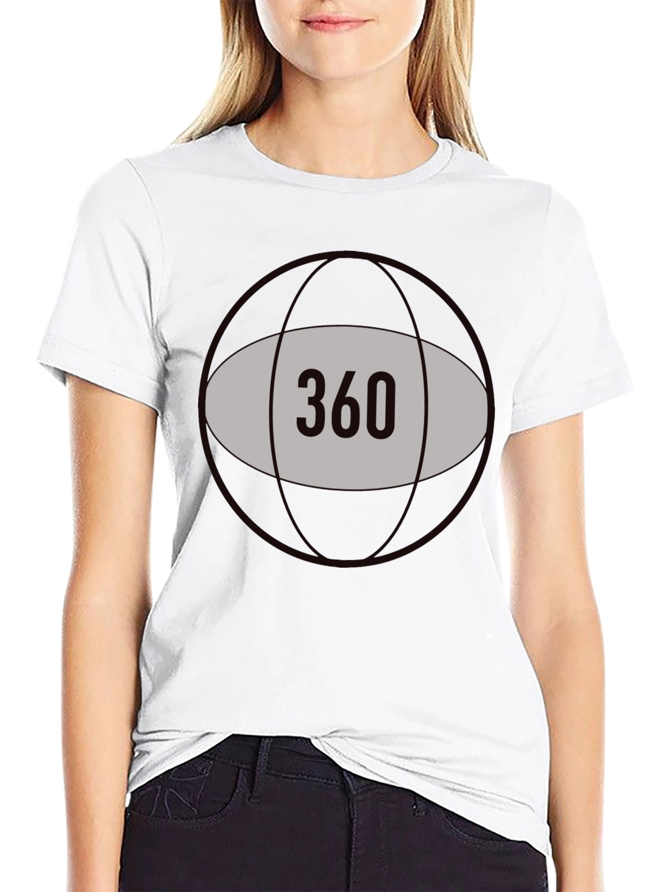 360 Graphic Tee - Black Cotton Blend