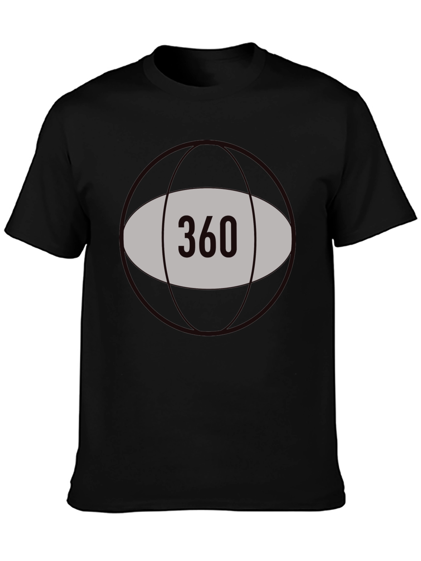 360 Graphic Tee - Black Cotton Blend