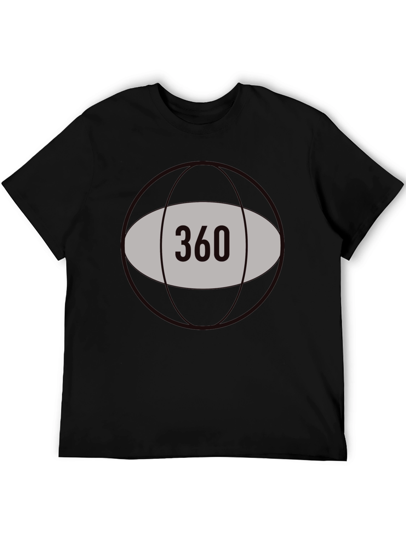 360 Graphic Tee - Black Cotton Blend