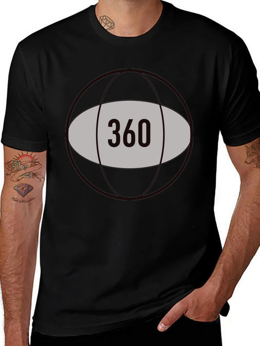 360 Graphic Tee - Black Cotton Blend