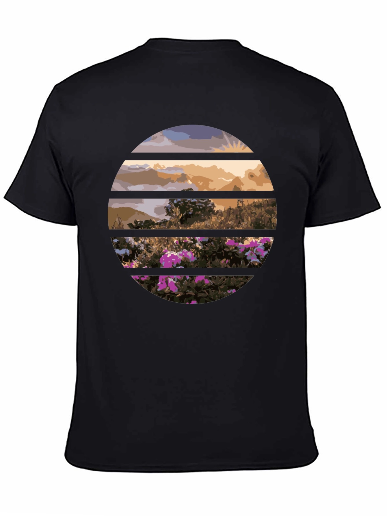 Sunset Landscape Circle Graphic Tee
