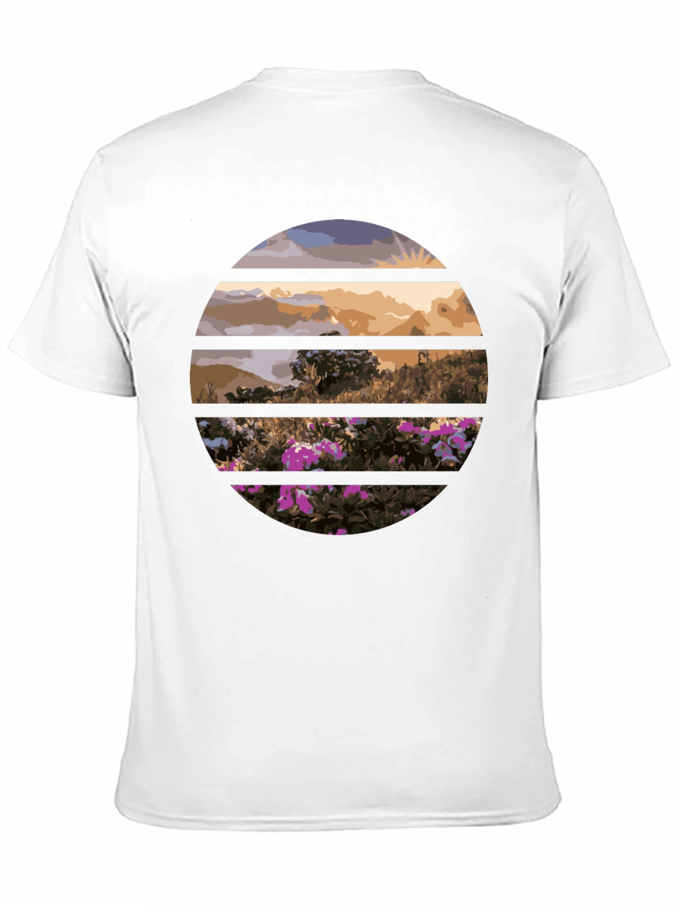 Sunset Landscape Circle Graphic Tee