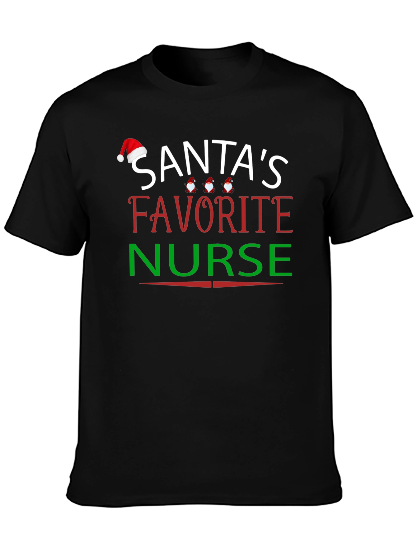 Santas Favorite Nurse T-Shirt Christmas Holiday Season