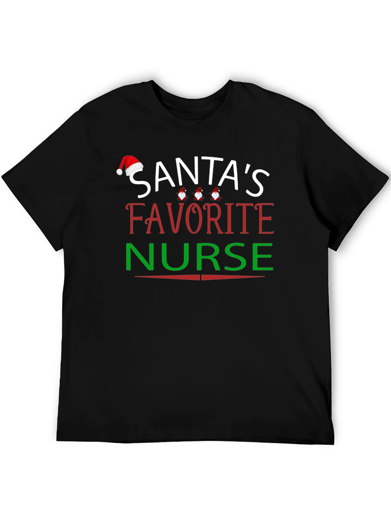 Santas Favorite Nurse T-Shirt Christmas Holiday Season
