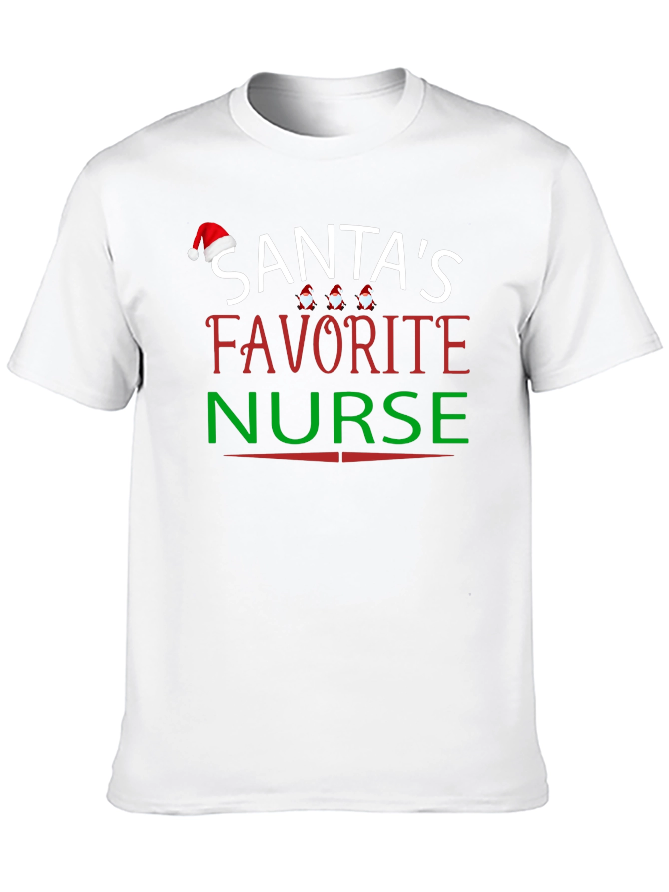 Santas Favorite Nurse T-Shirt Christmas Holiday Season