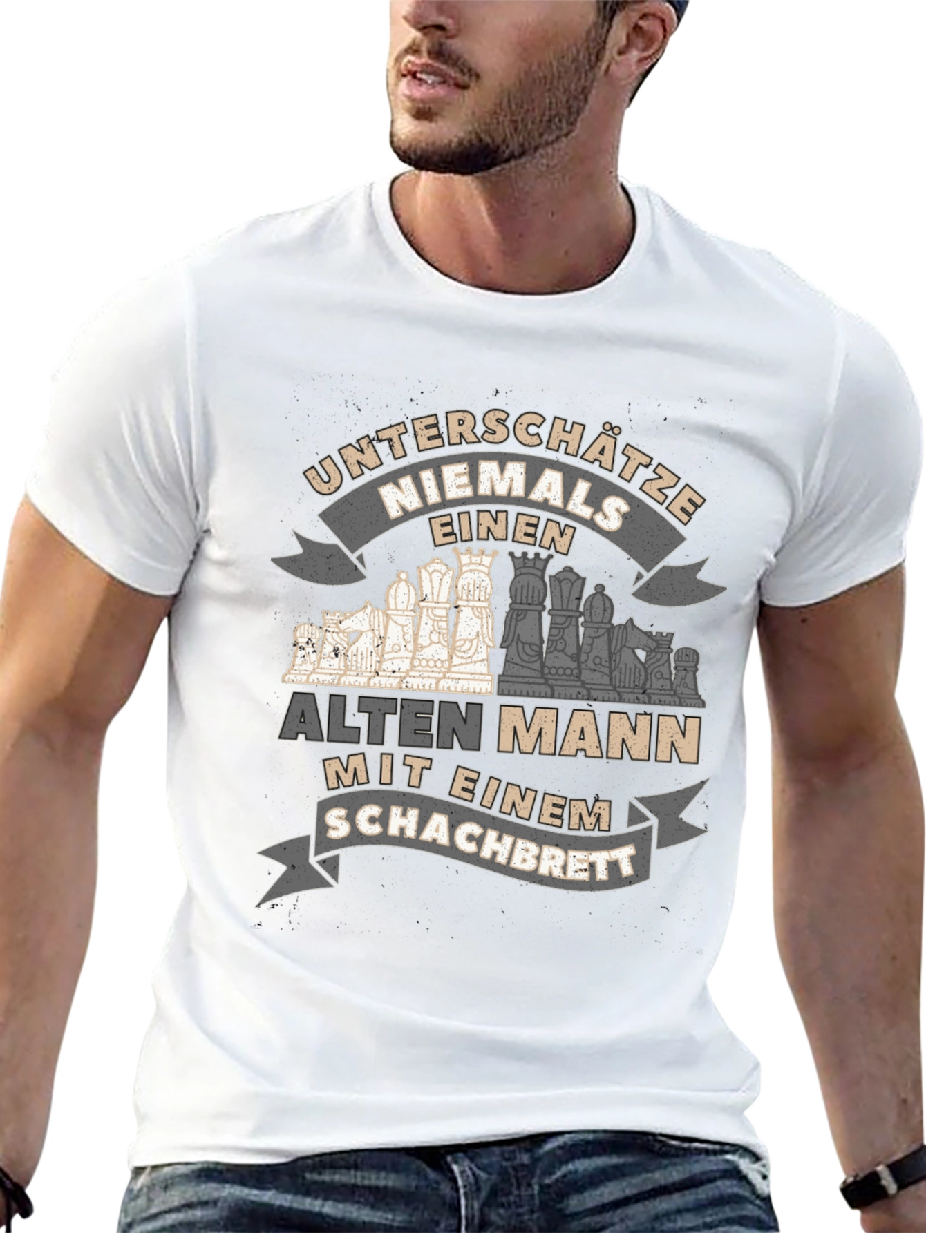 Chess Old Man T-Shirt - Never Underestimate