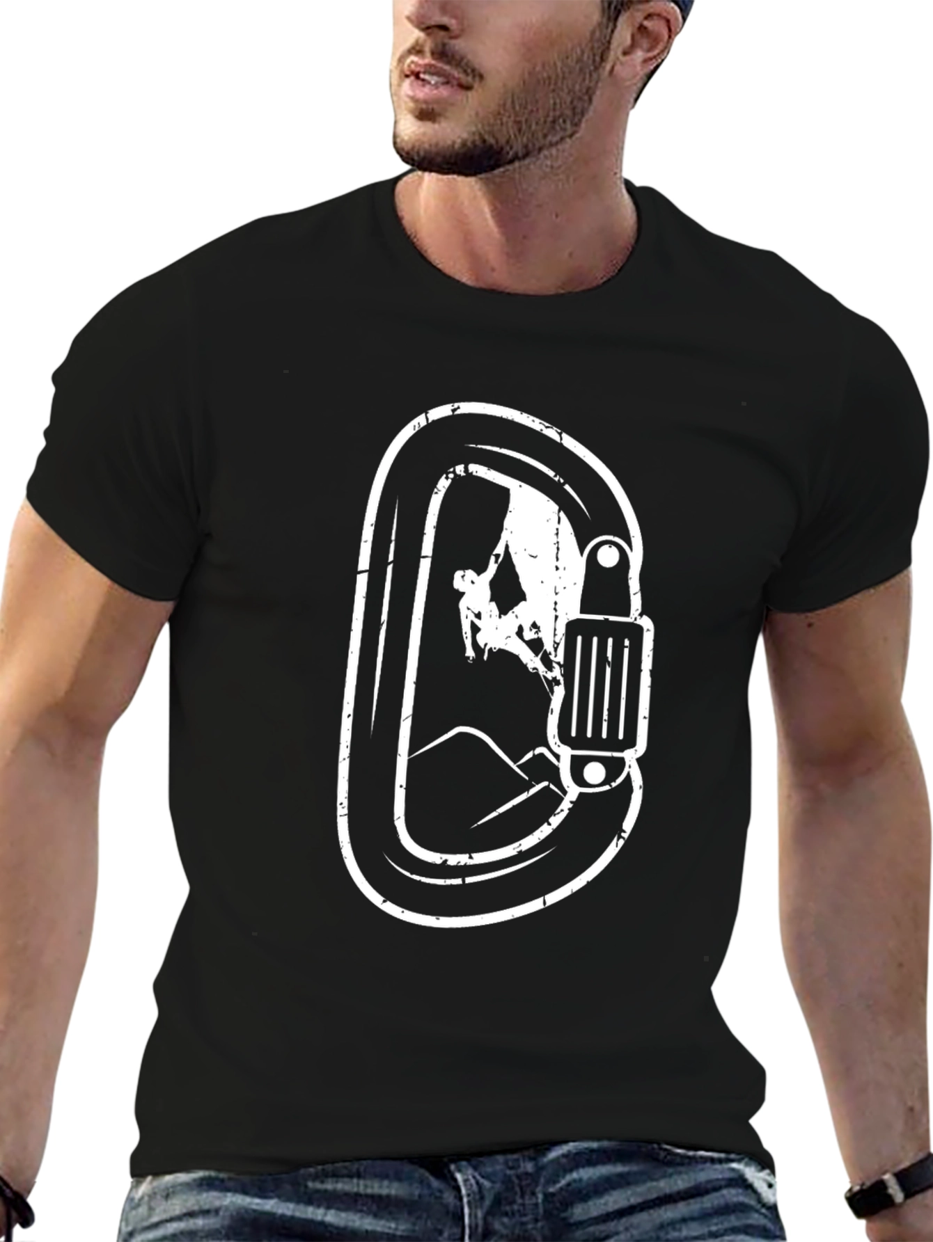Rock Climbing Carabiner Graphic T-Shirt