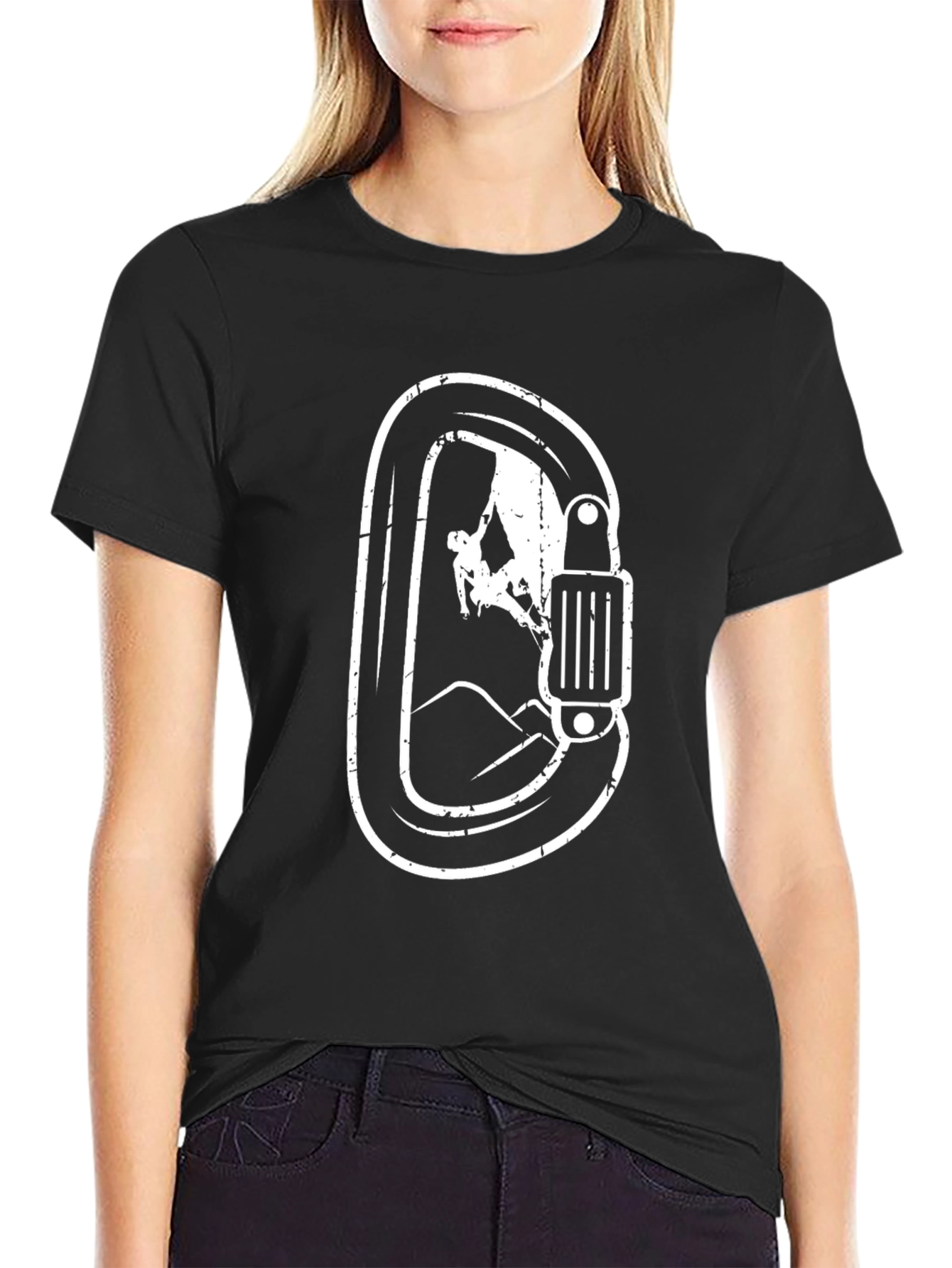 Rock Climbing Carabiner Graphic T-Shirt