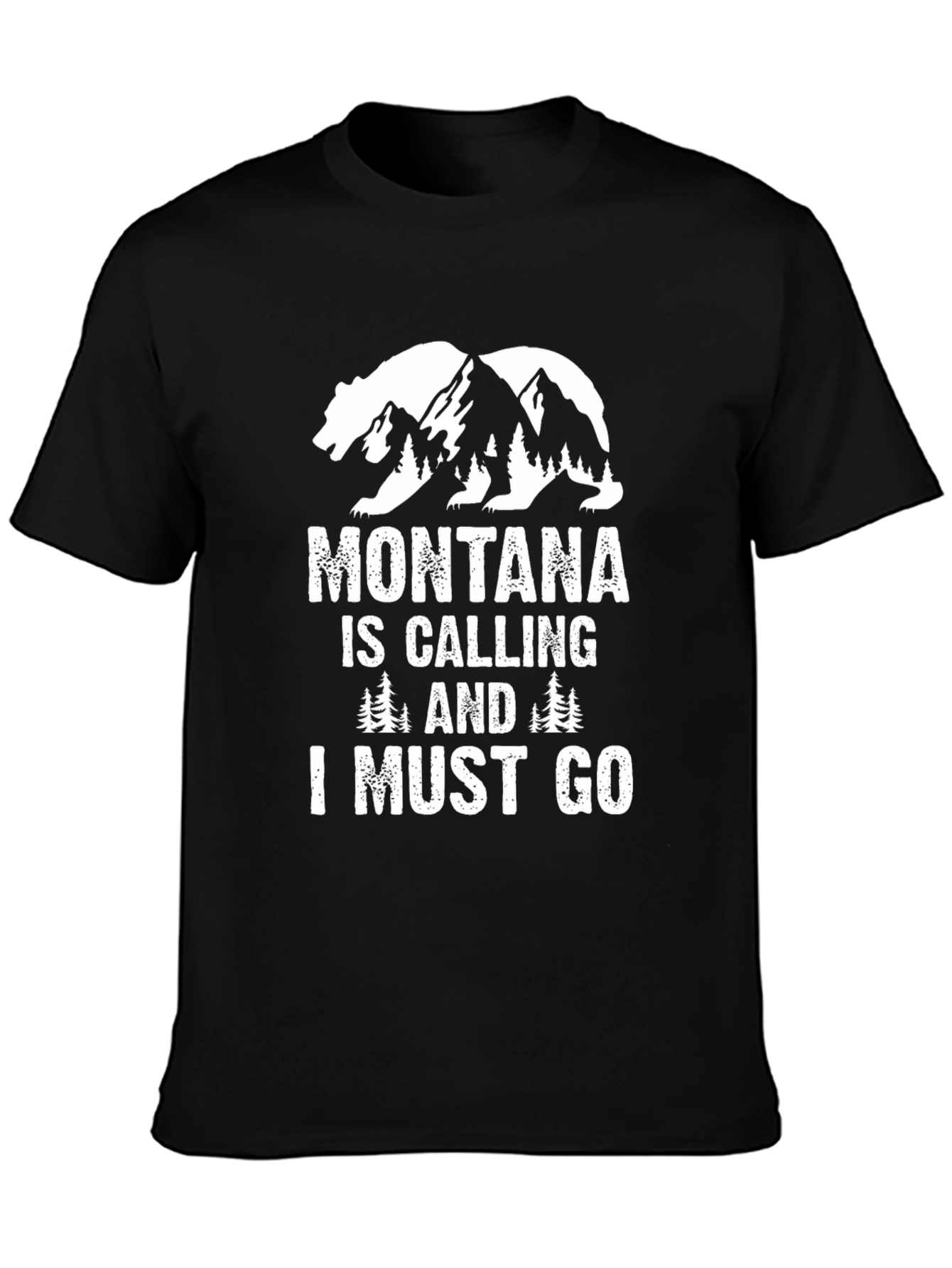 Montana is Calling Black Graphic Tee