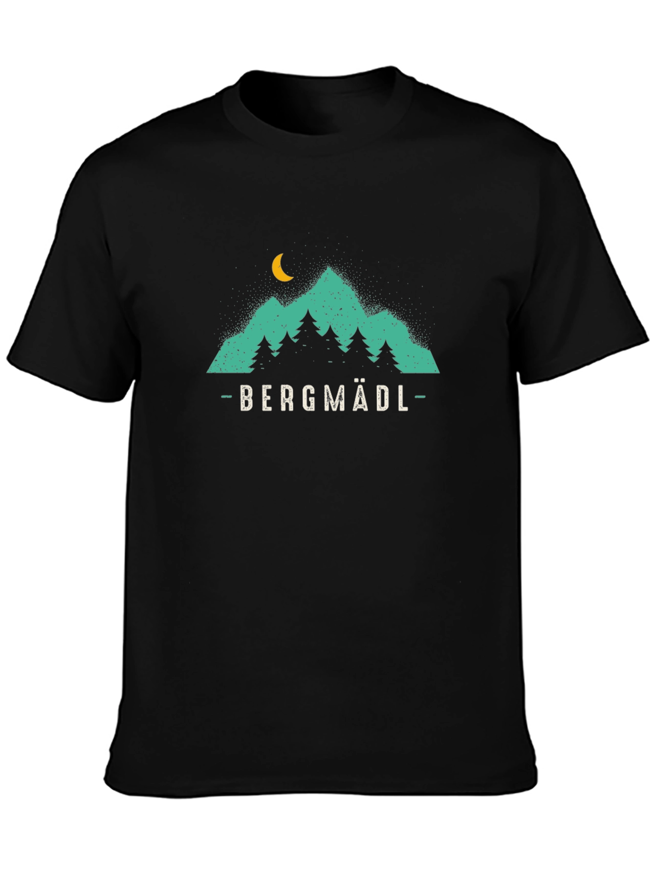 Bergmadl Mountain Graphic T-Shirt - Black