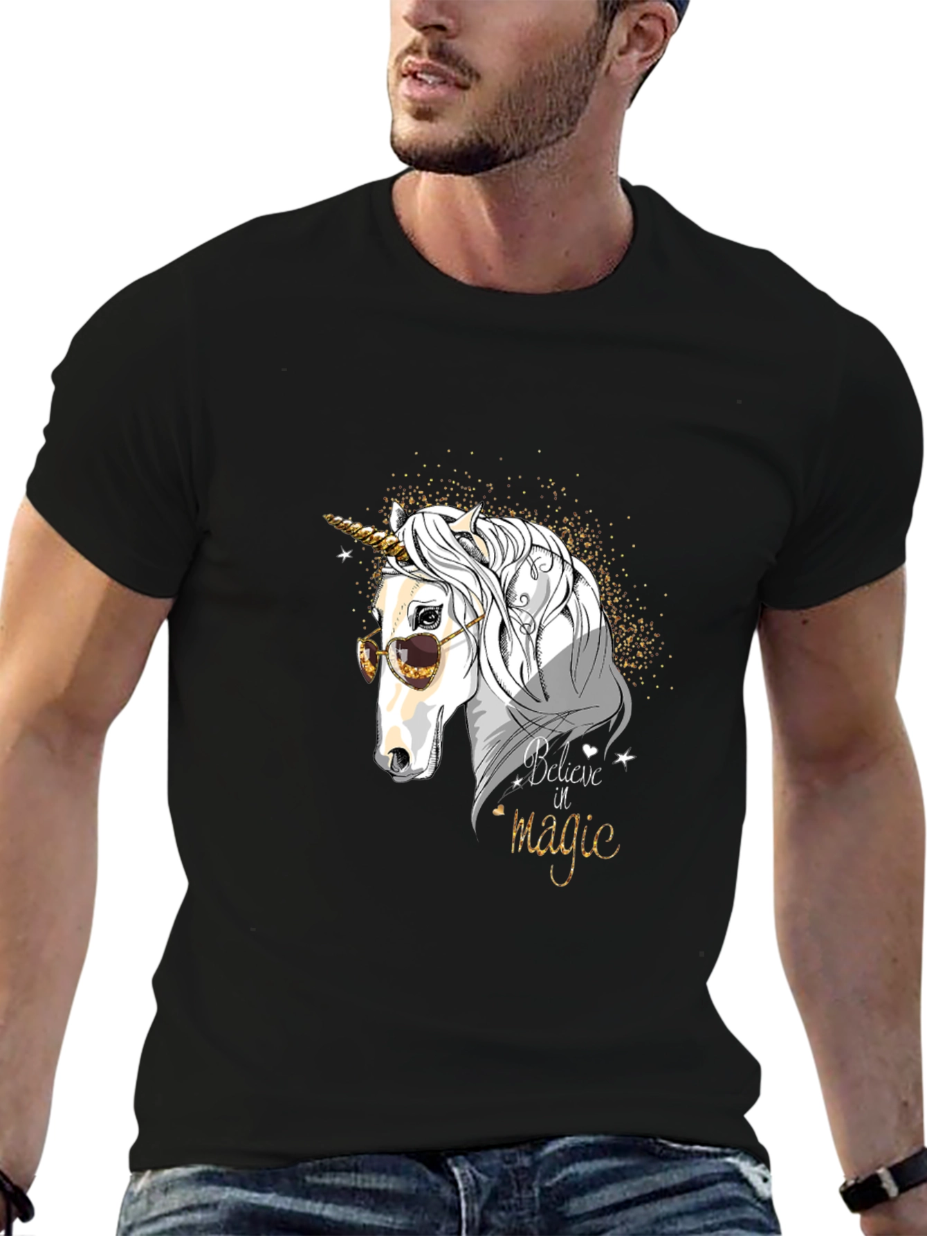 Believe in Magic Unicorn Graphic T-Shirt