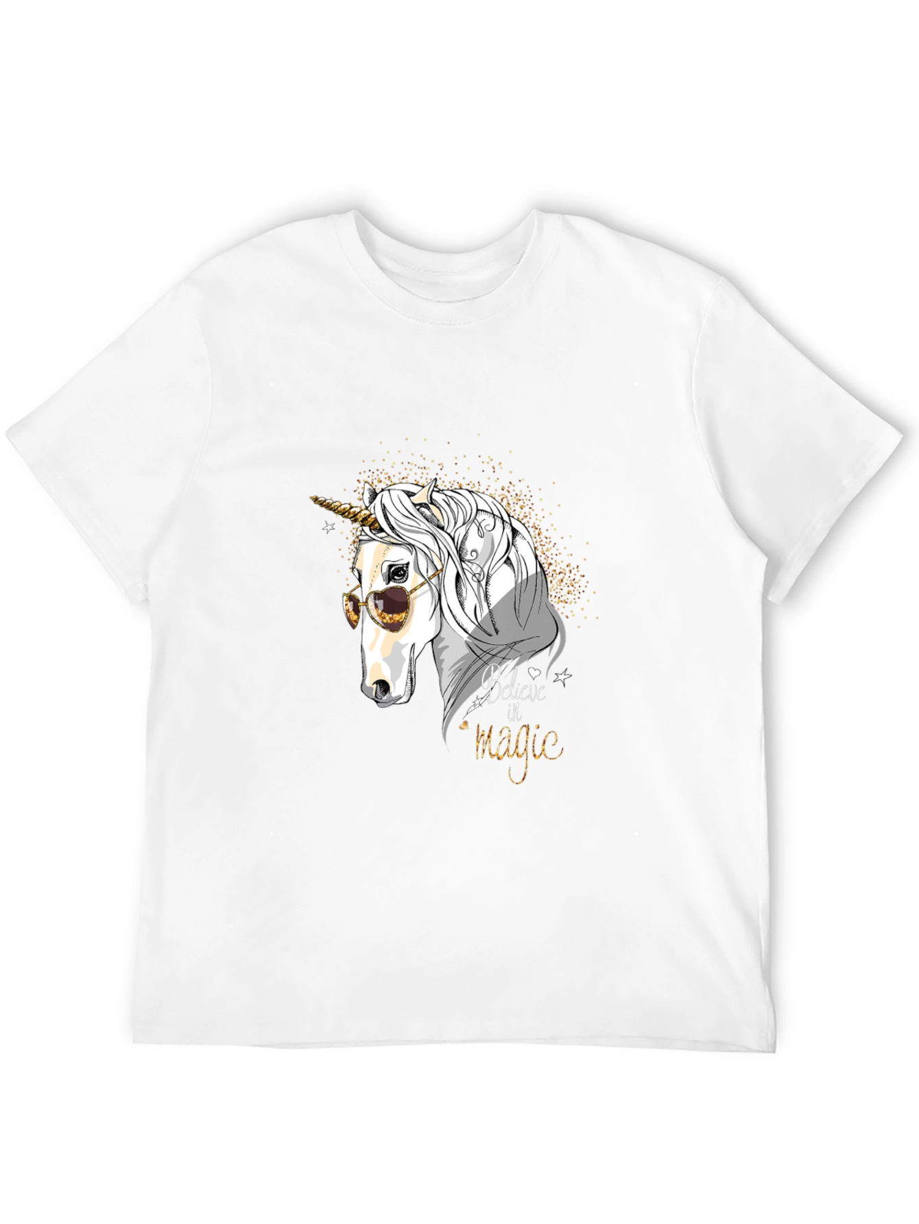 Believe in Magic Unicorn Graphic T-Shirt