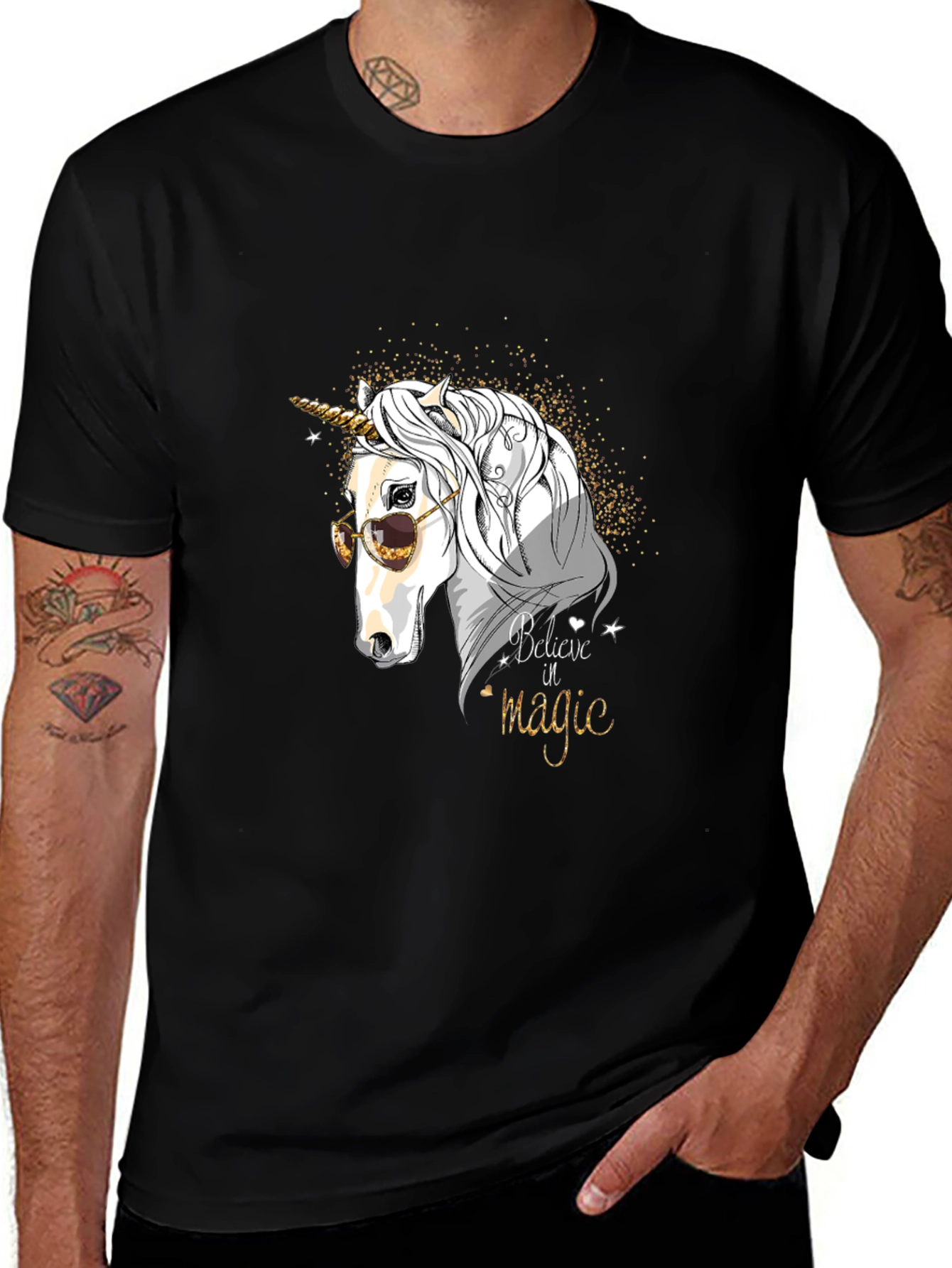 Believe in Magic Unicorn Graphic T-Shirt