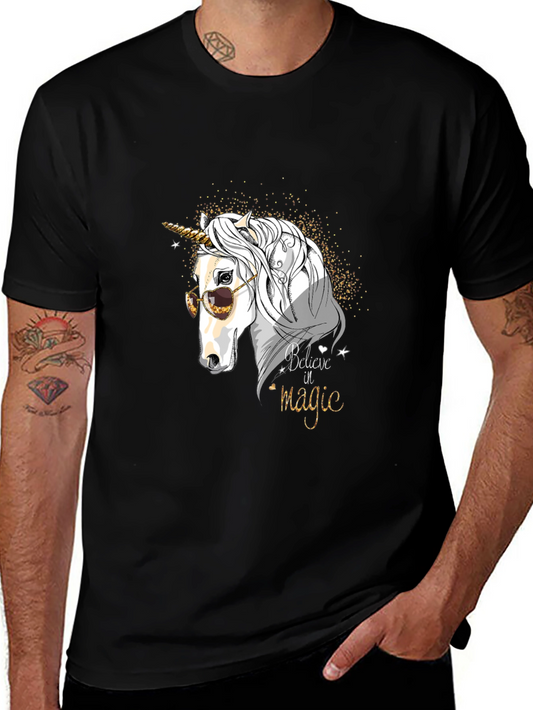 Believe in Magic Unicorn Graphic T-Shirt