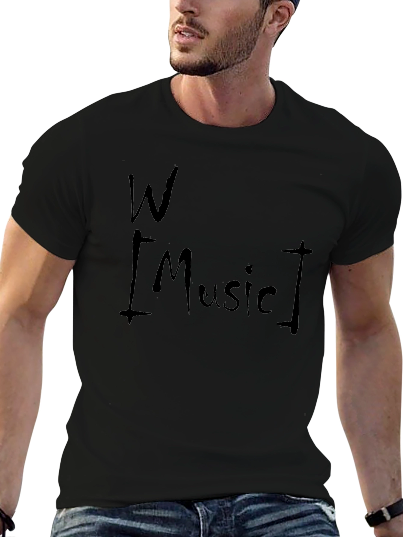 W Music Graphic Tee - Mens Black T-Shirt