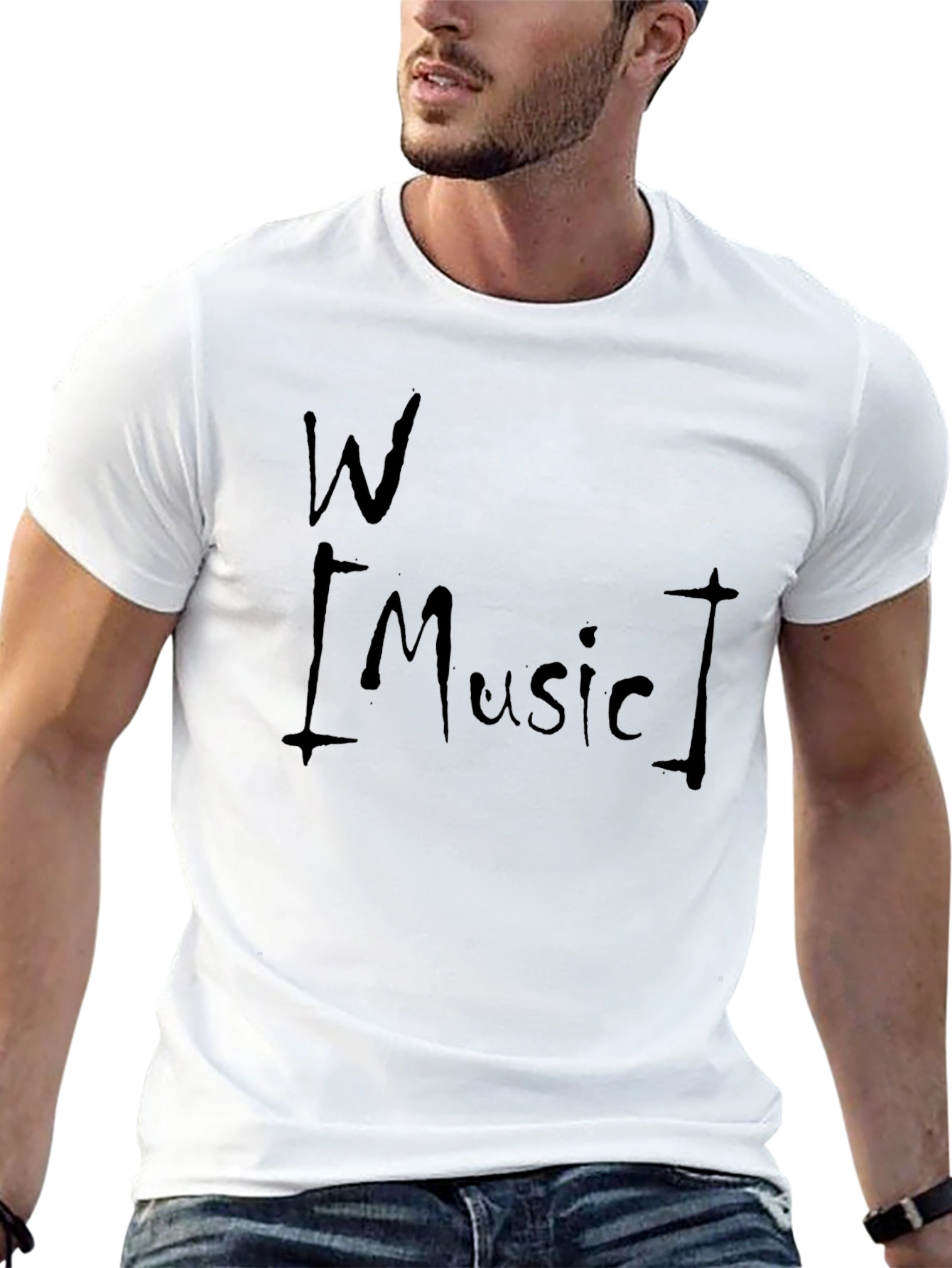 W Music Graphic Tee - Mens Black T-Shirt