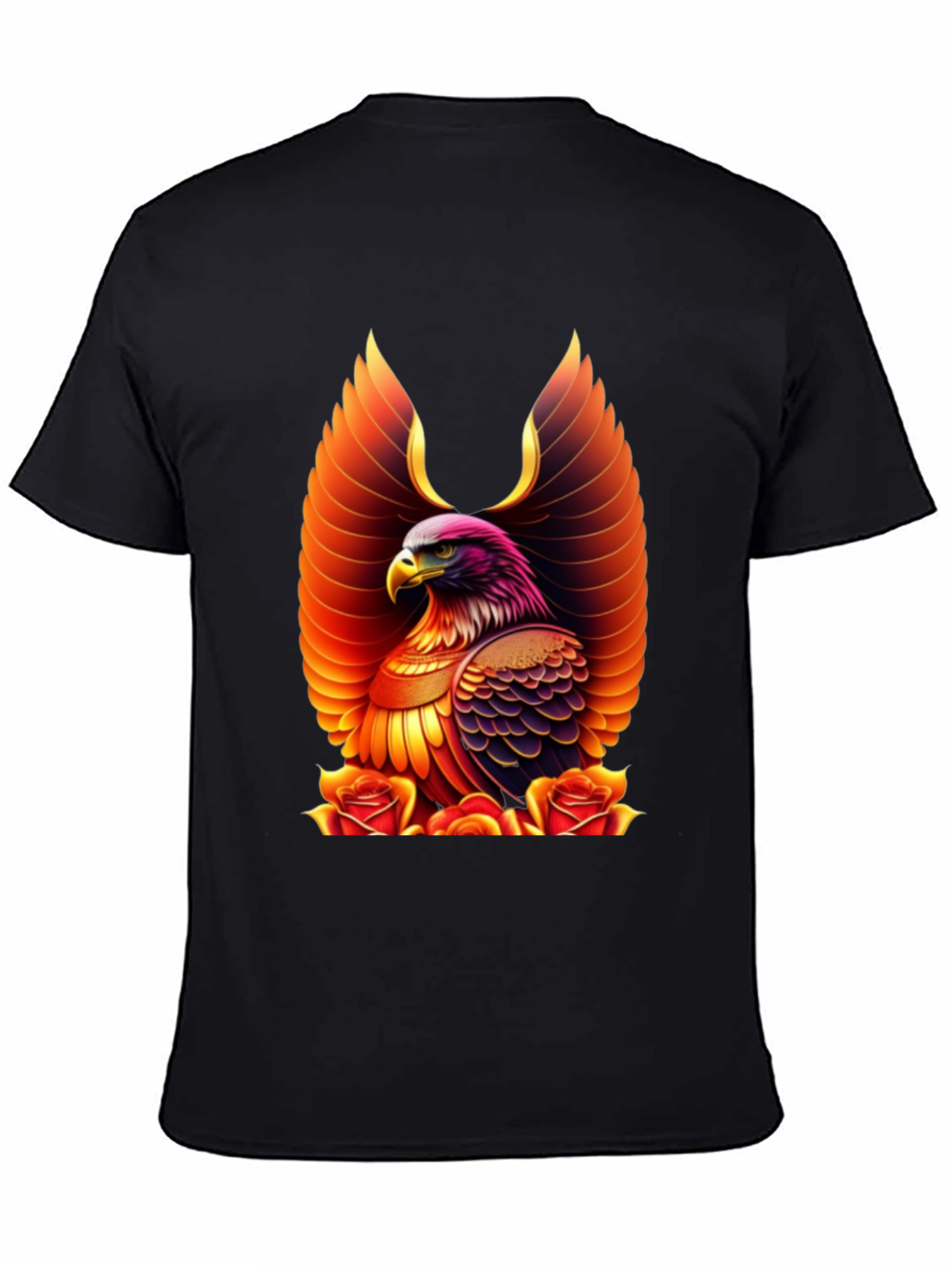 Eagle and Roses Graphic Print Tee