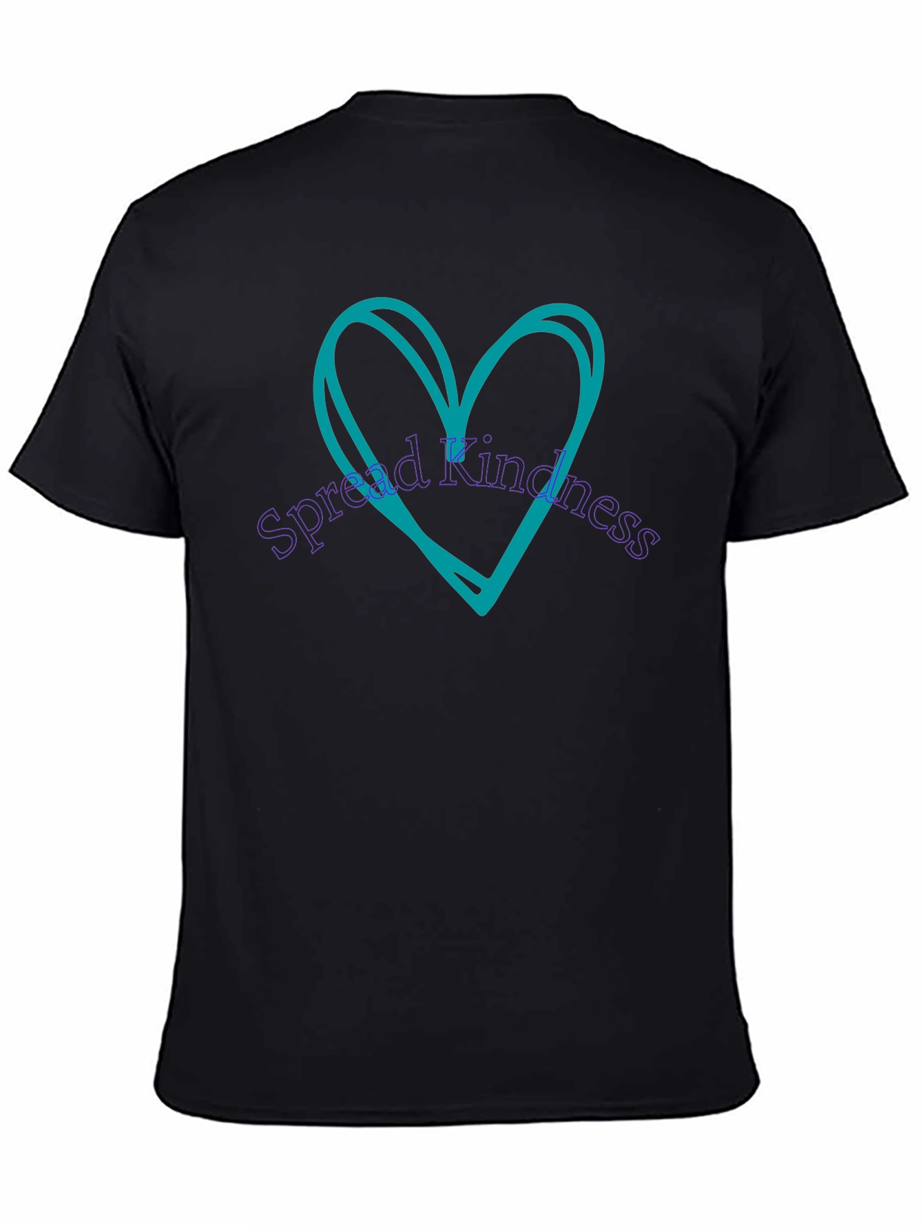 Spread Kindness Tee - Heart Design Black T-Shirt
