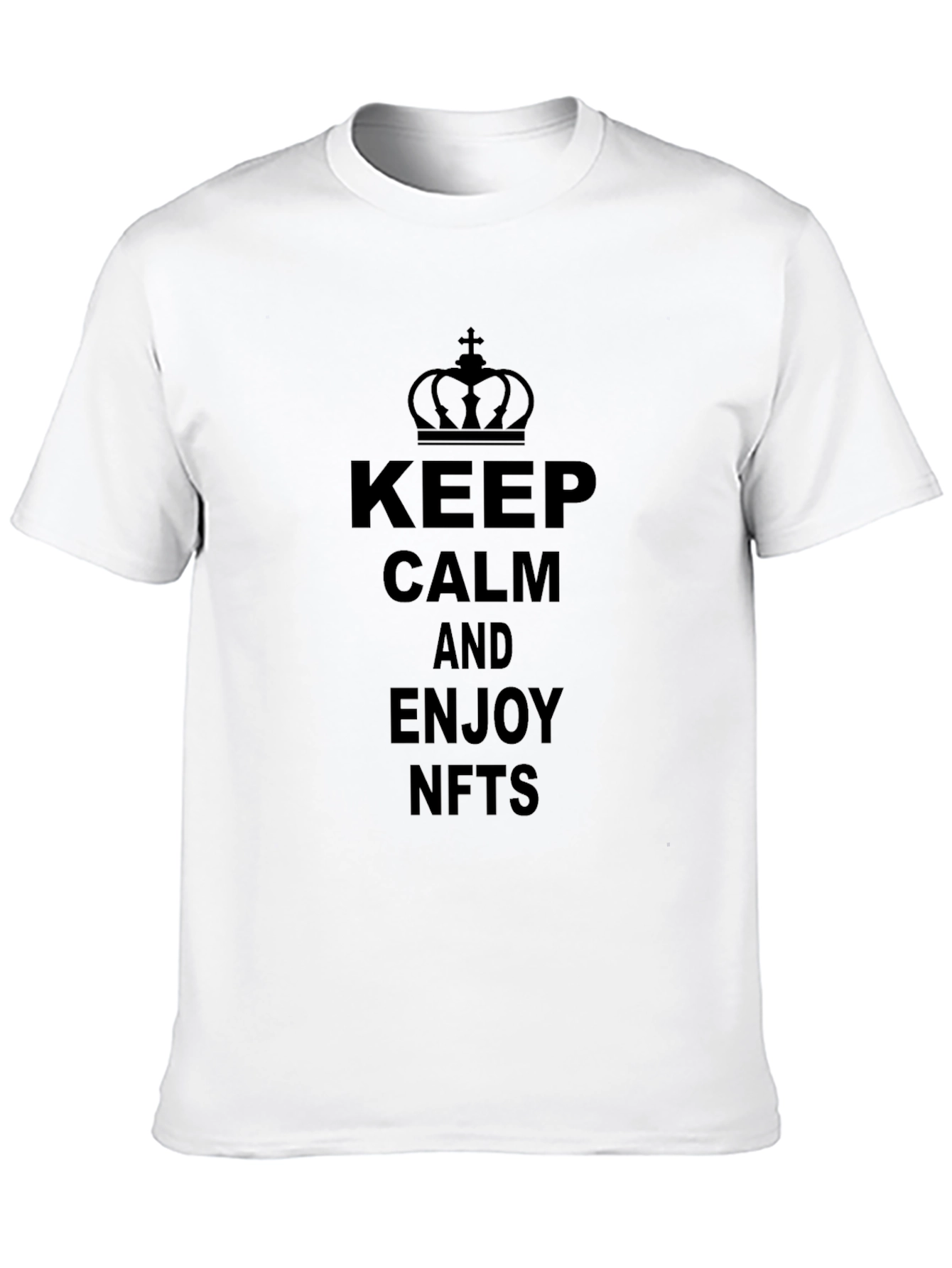 Keep Calm and Enjoy NFTs Black T-Shirt
