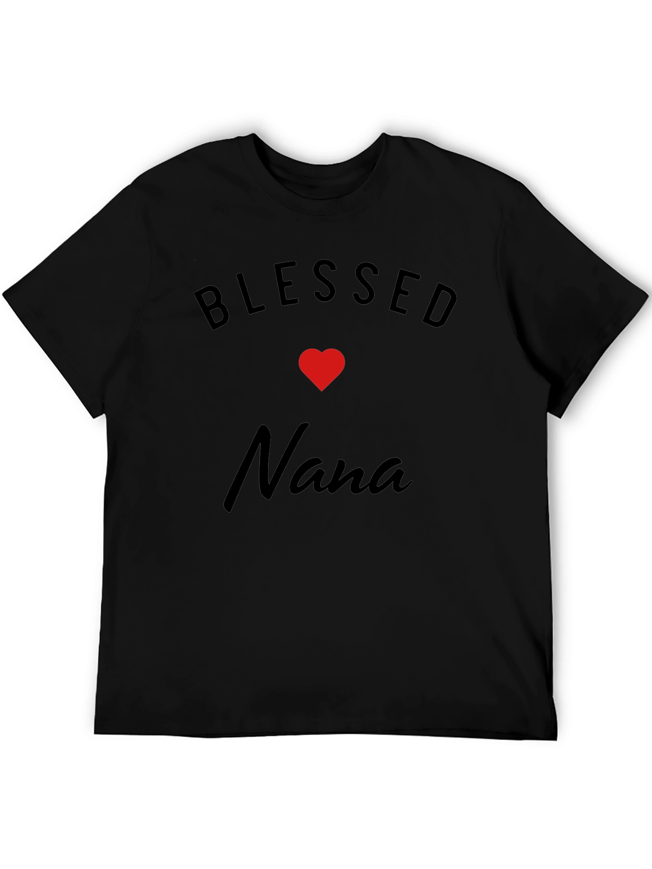 Blessed Nana T-Shirt - Black Cotton Blend