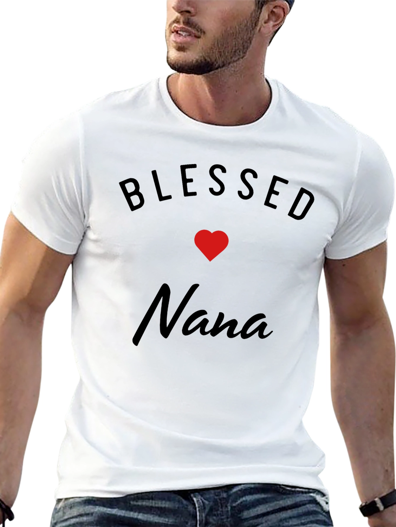 Blessed Nana T-Shirt - Black Cotton Blend