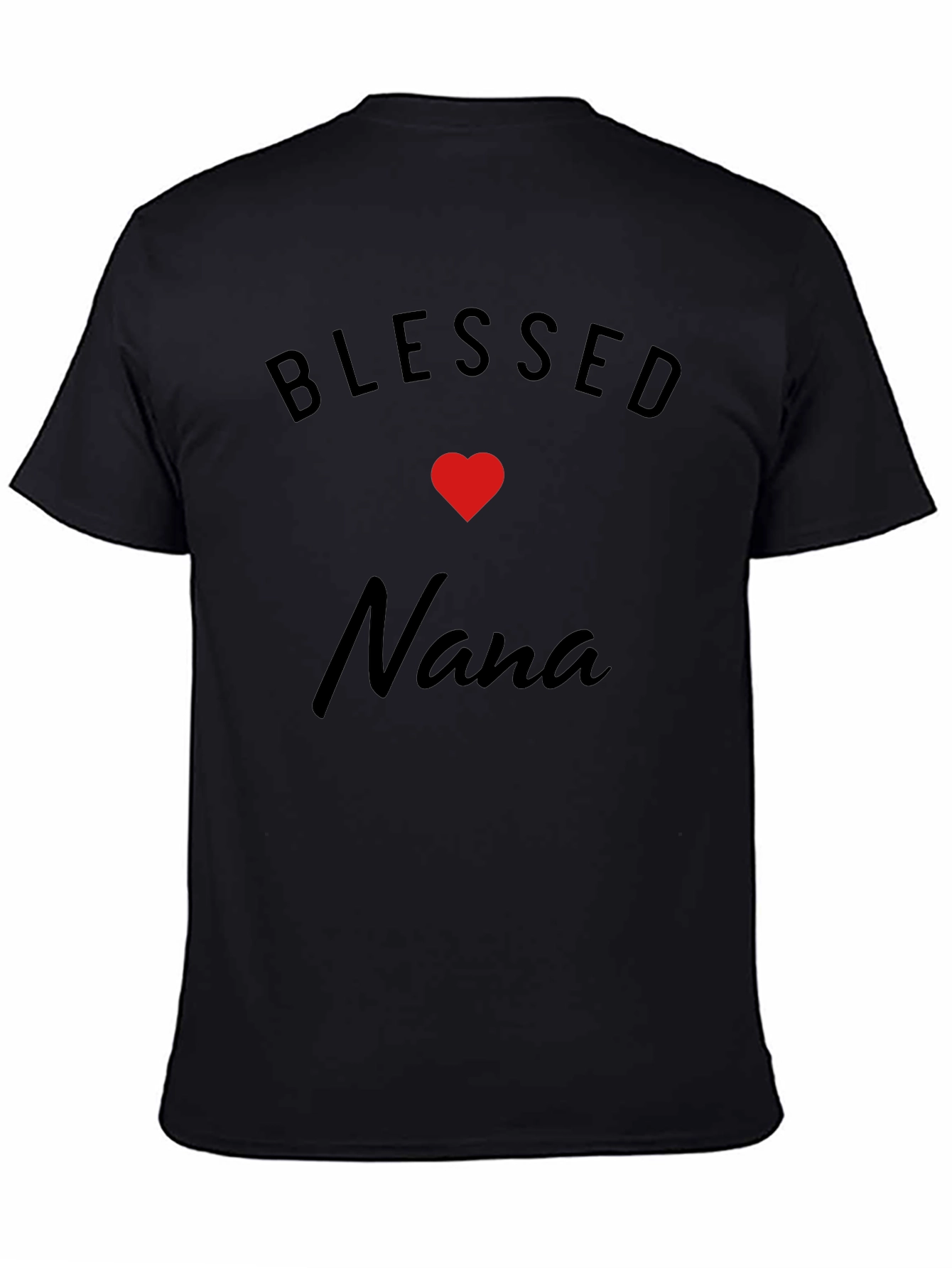 Blessed Nana T-Shirt - Black Cotton Blend