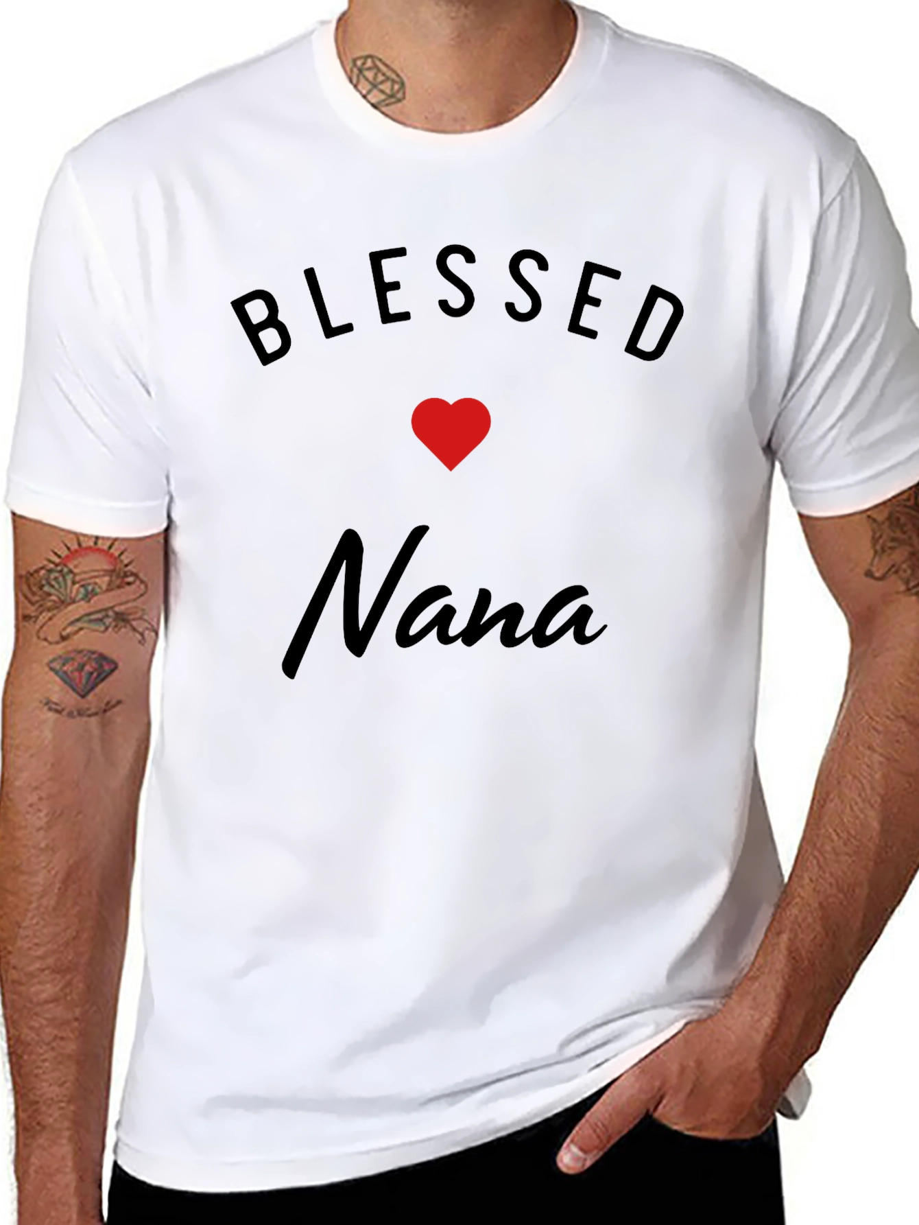 Blessed Nana T-Shirt - Black Cotton Blend