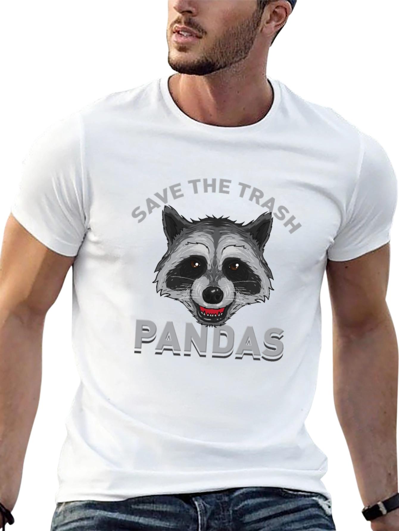 Save the Trash Pandas Funny Raccoon Graphic T-Shirt