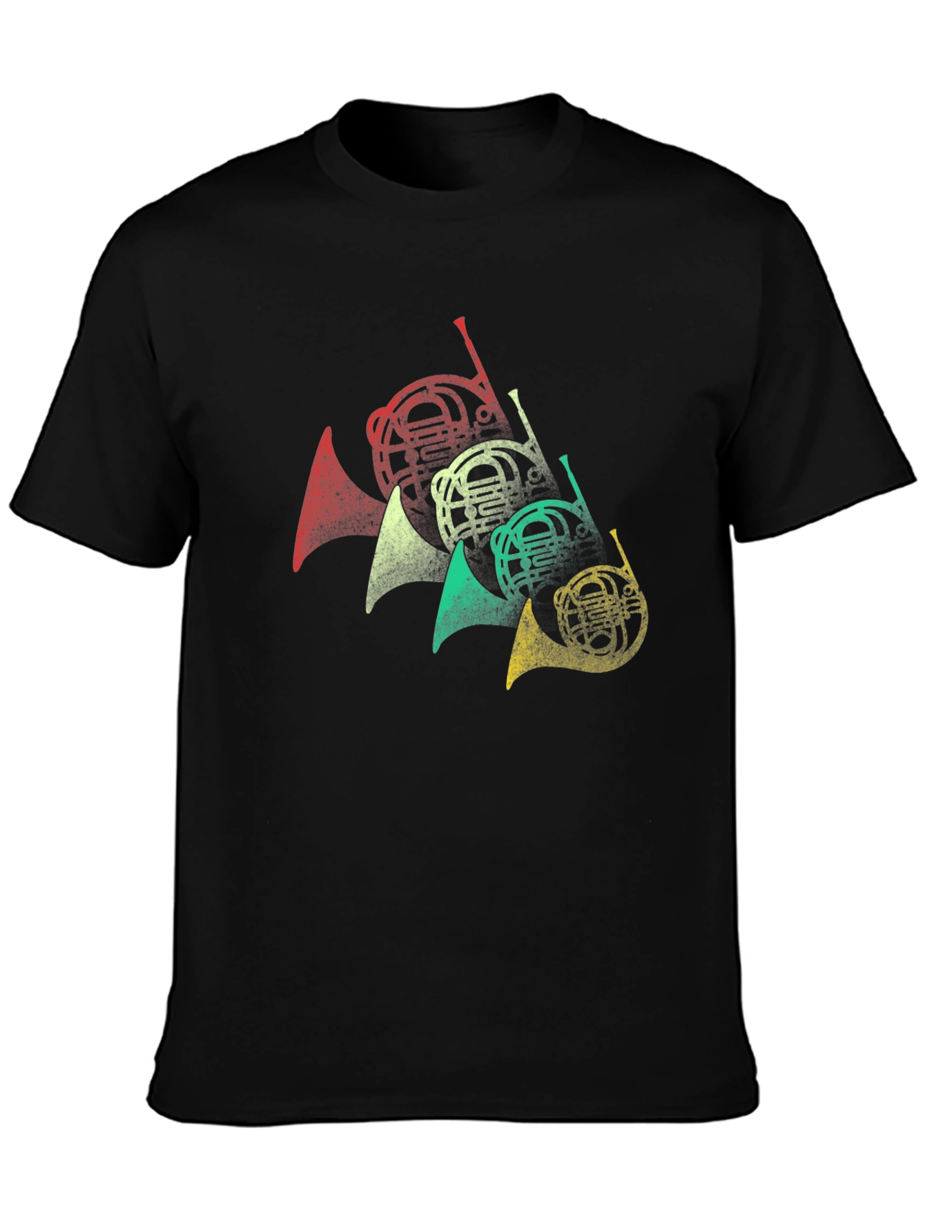 Retro French Horn Music Lover T-Shirt